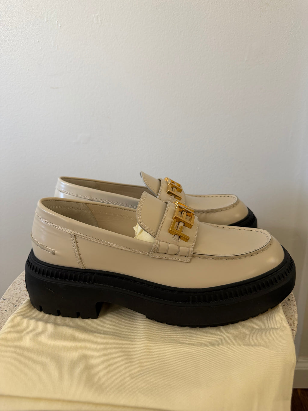 Fendi Leather Loafers