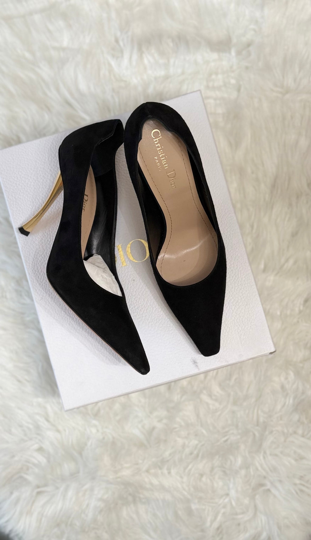DIOR BLACK SUEDE HEEL
