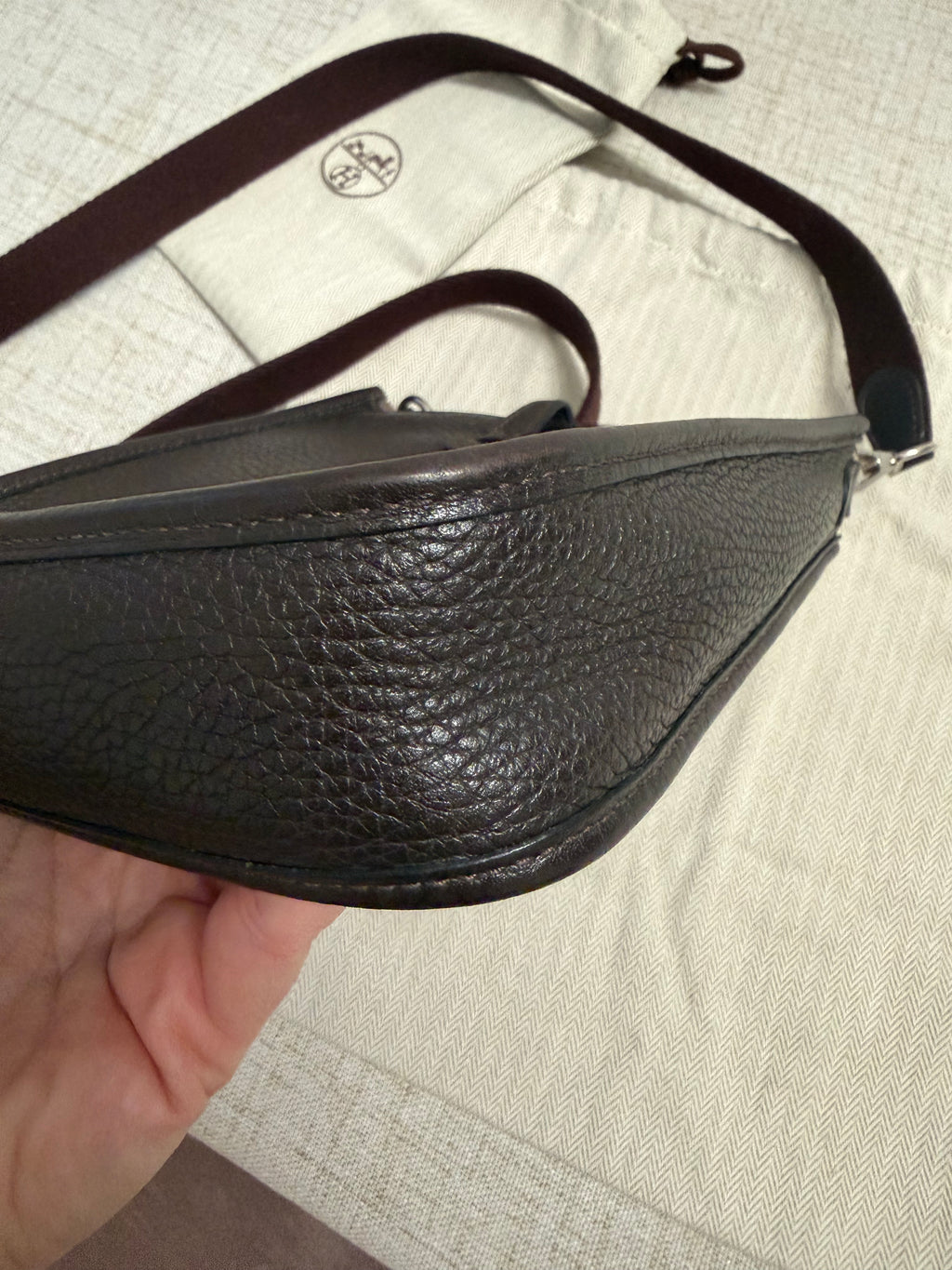 HERMES EVELYNE BAG CLEMENCE TPM BAG WITH LONG STRAP