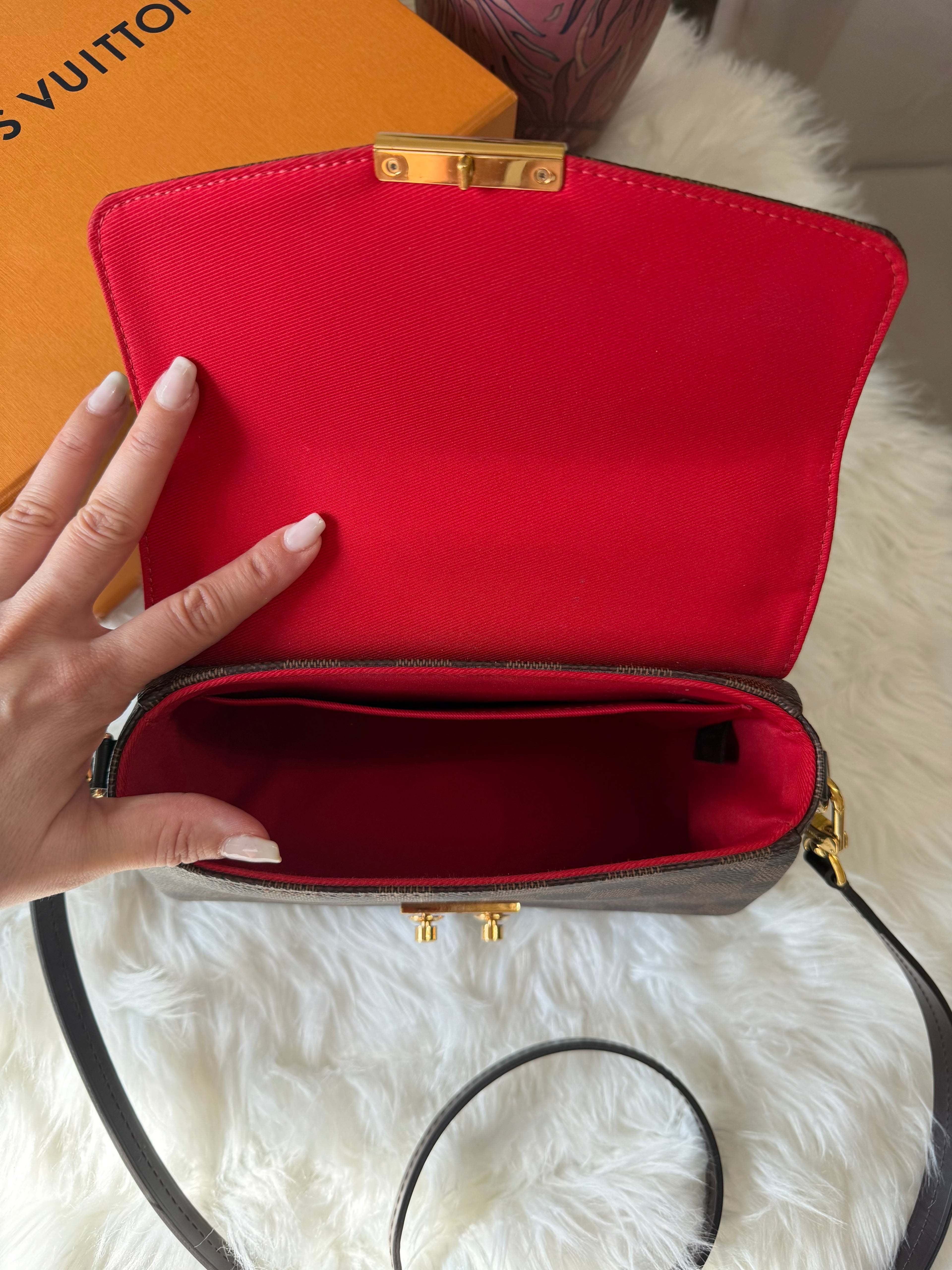 LOUIS VUITTON CROISETTE DAMIER EBENE SHOULDER BAG
