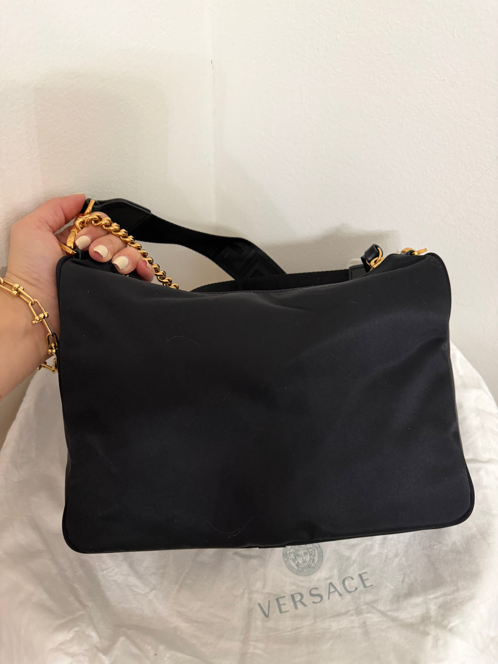 Versace Nylon Tribute Medium bag