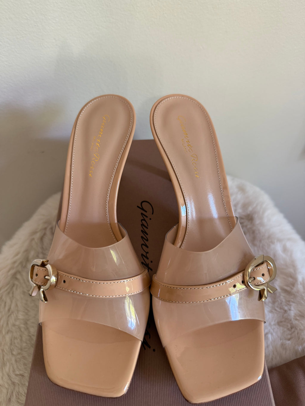 GIANVITO ROSSI BUCKLE SLIP-ON SANDALS
