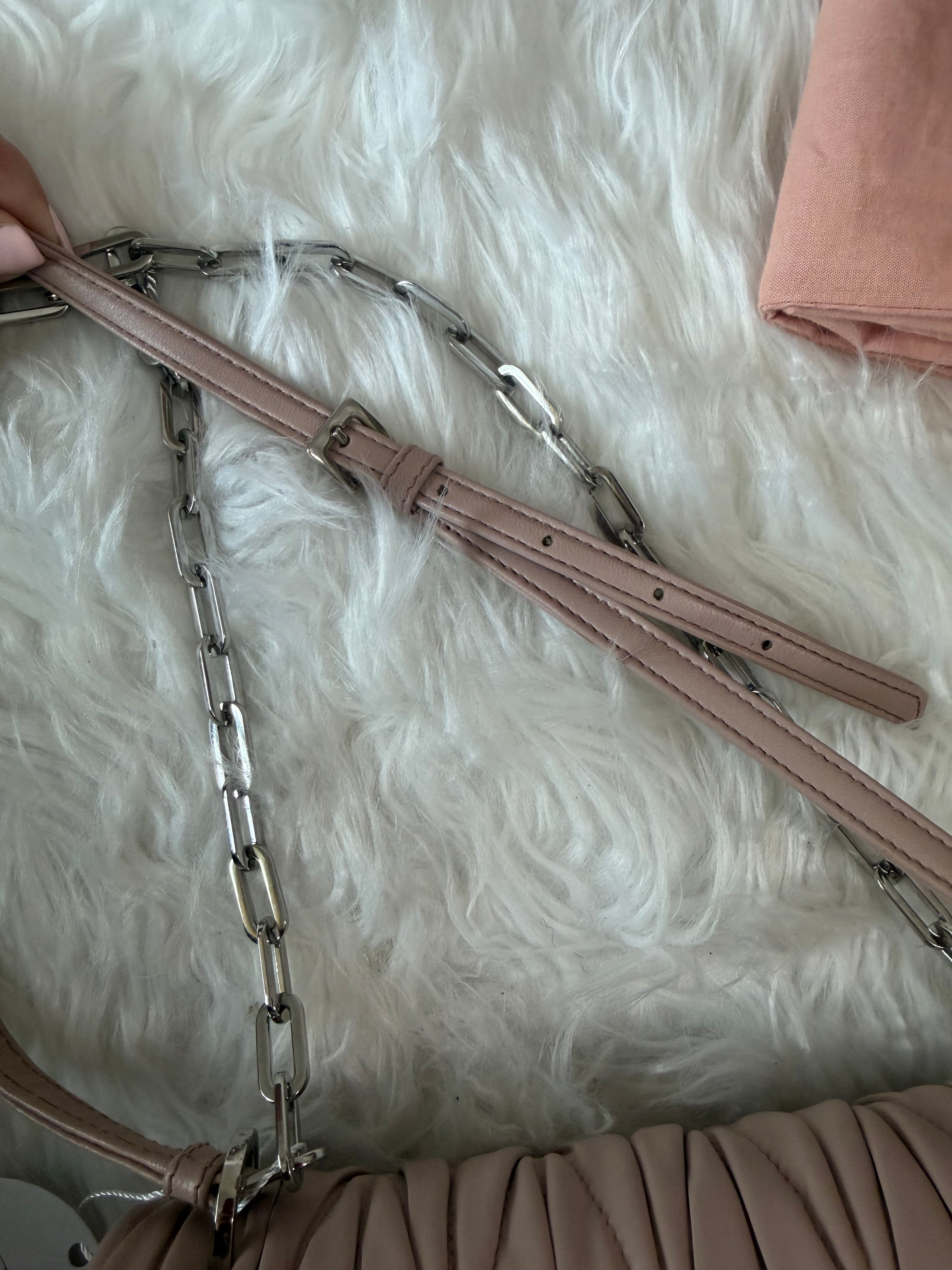 MIU MIU MATELASSE NAPPA LEATHER DOUBLE STRAP BAG