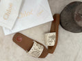 Chloe Lace Trim Embellishment Slides