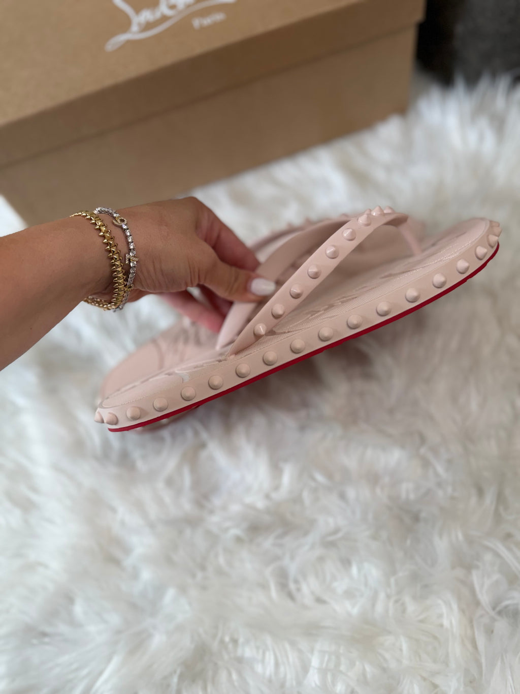 CHRISTIAN LOUBOUTIN SUPER LOUBY FLIP-FLOPS