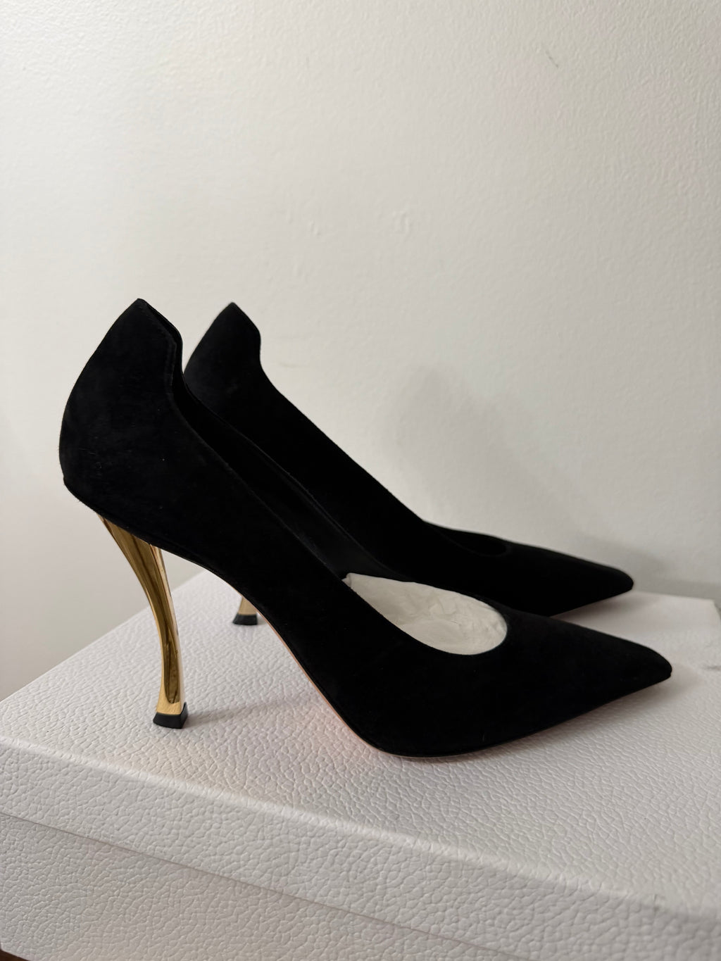 DIOR BLACK SUEDE HEEL