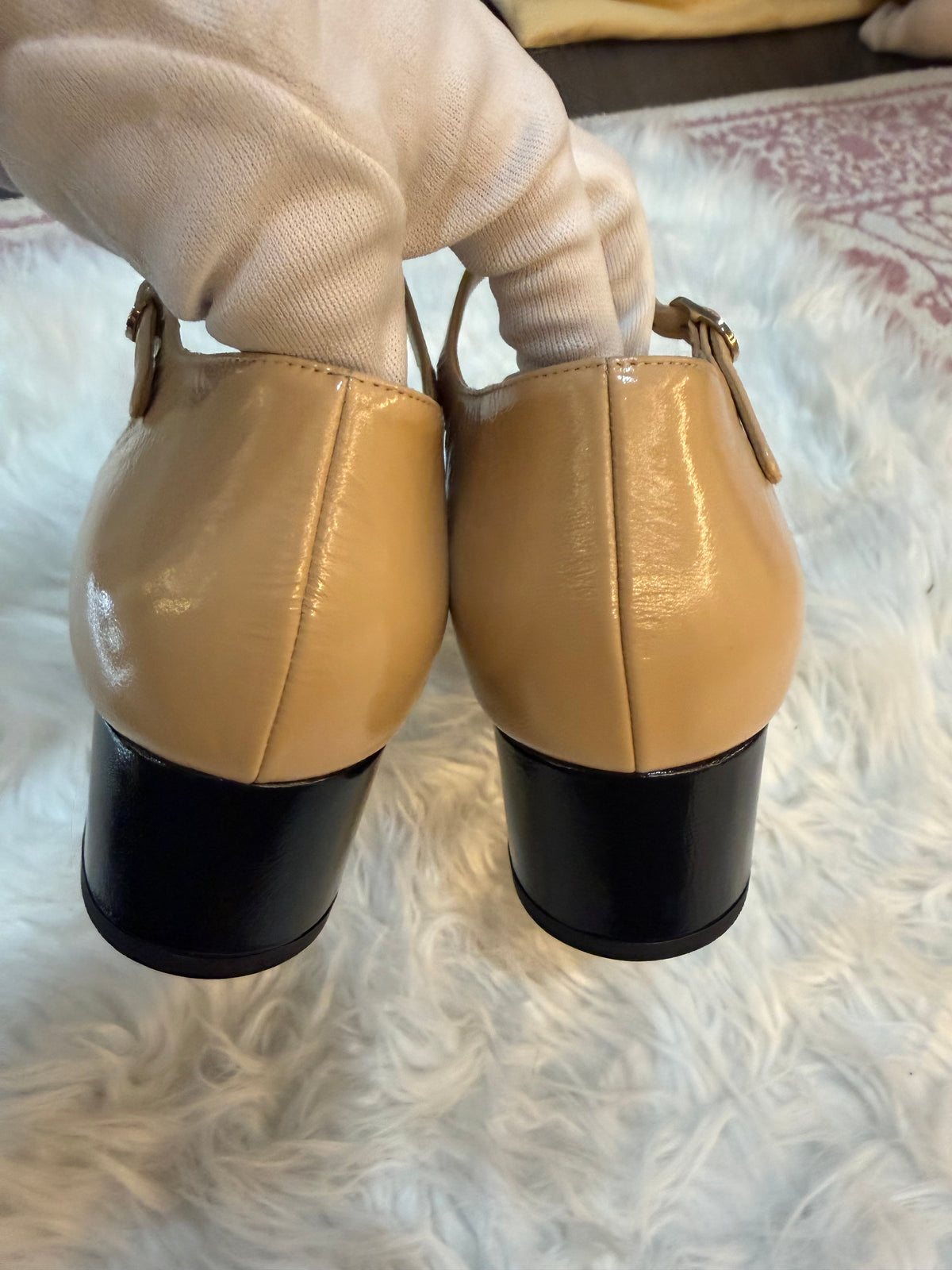 CHANEL MARY-JANE PATENT  LEATHER PUMPS INTERLOCKING CC