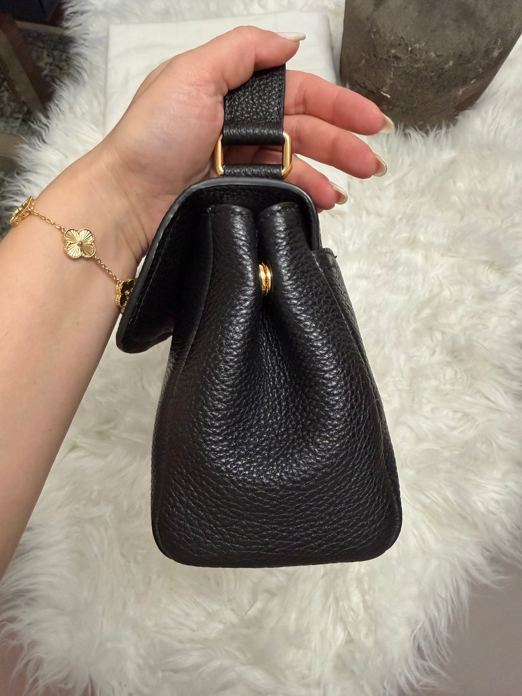 PRADA LEATHER SHOULDER BAG