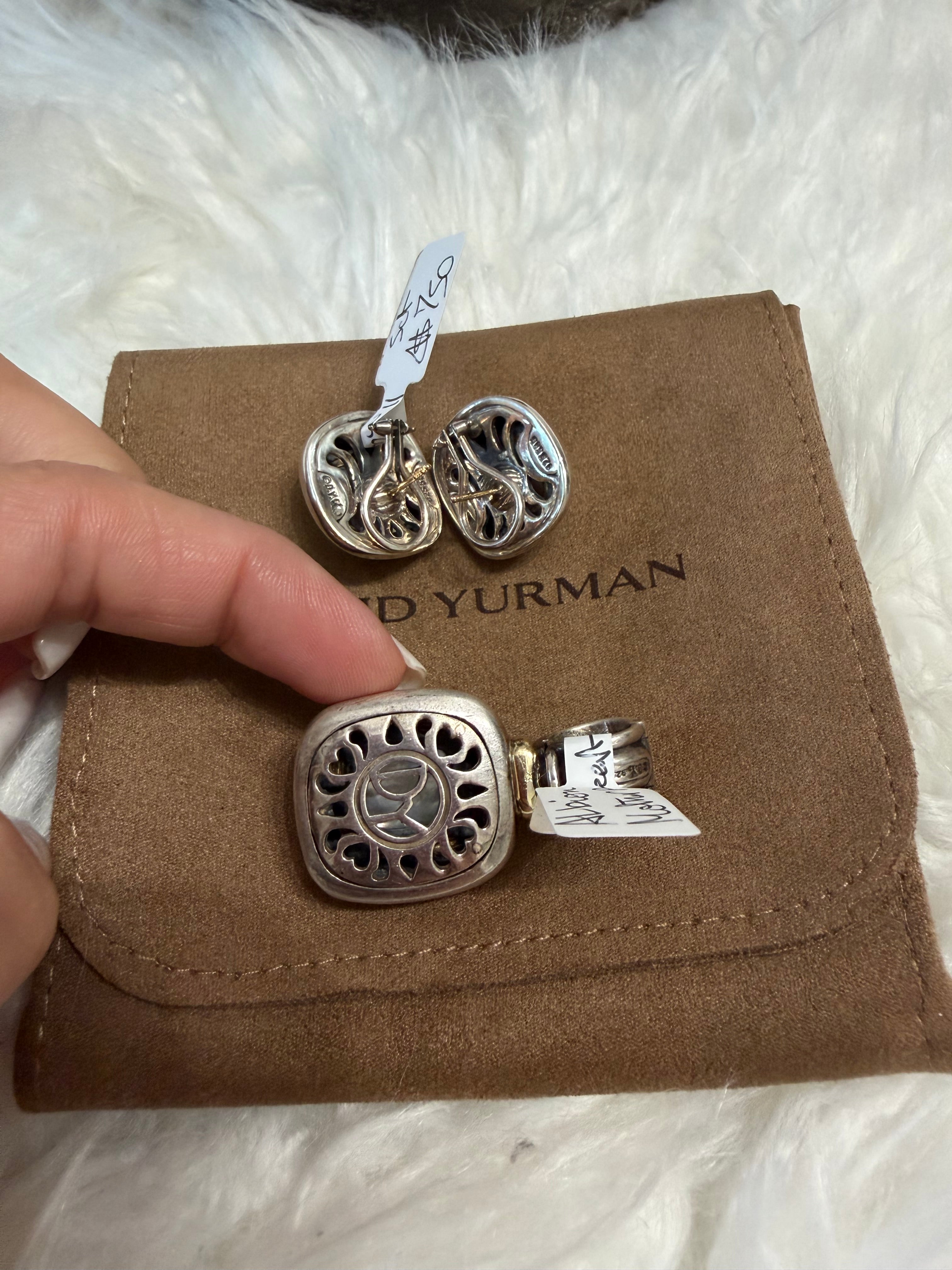 DAVID YURMAN ALBION JEWLERY PENDANT, NECKLACE AND EARRINGS (3 PIECE SET)