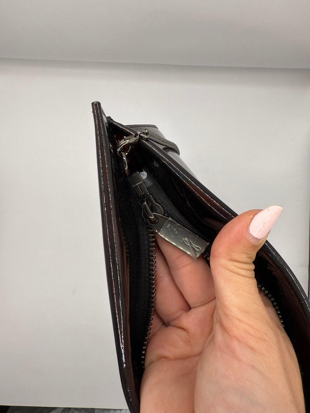 Christian Louboutin Loubitwist Patent leather small clutch
