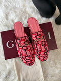 GUCCI PRINCETOWN HORSEBIT PRINT LOAFER MULES