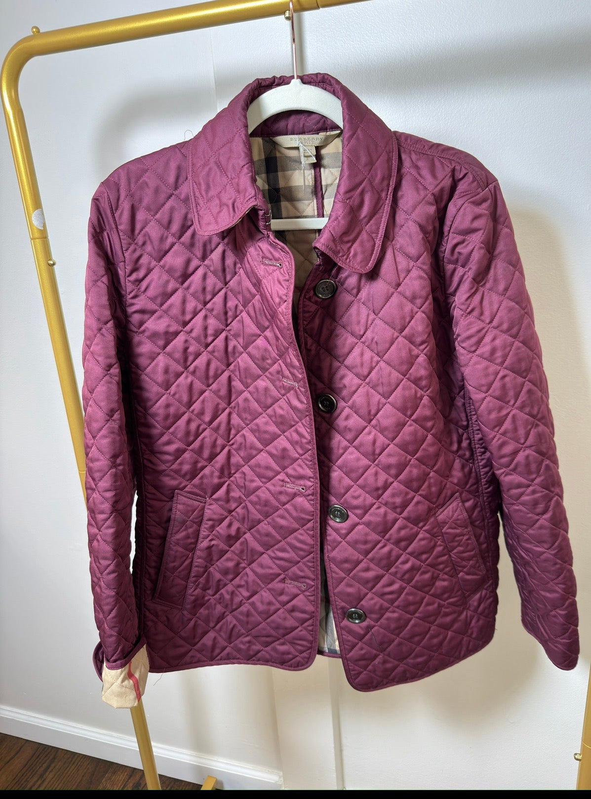 BURBERRY BRIT BUEGENDY  LADIES BUTTONUP