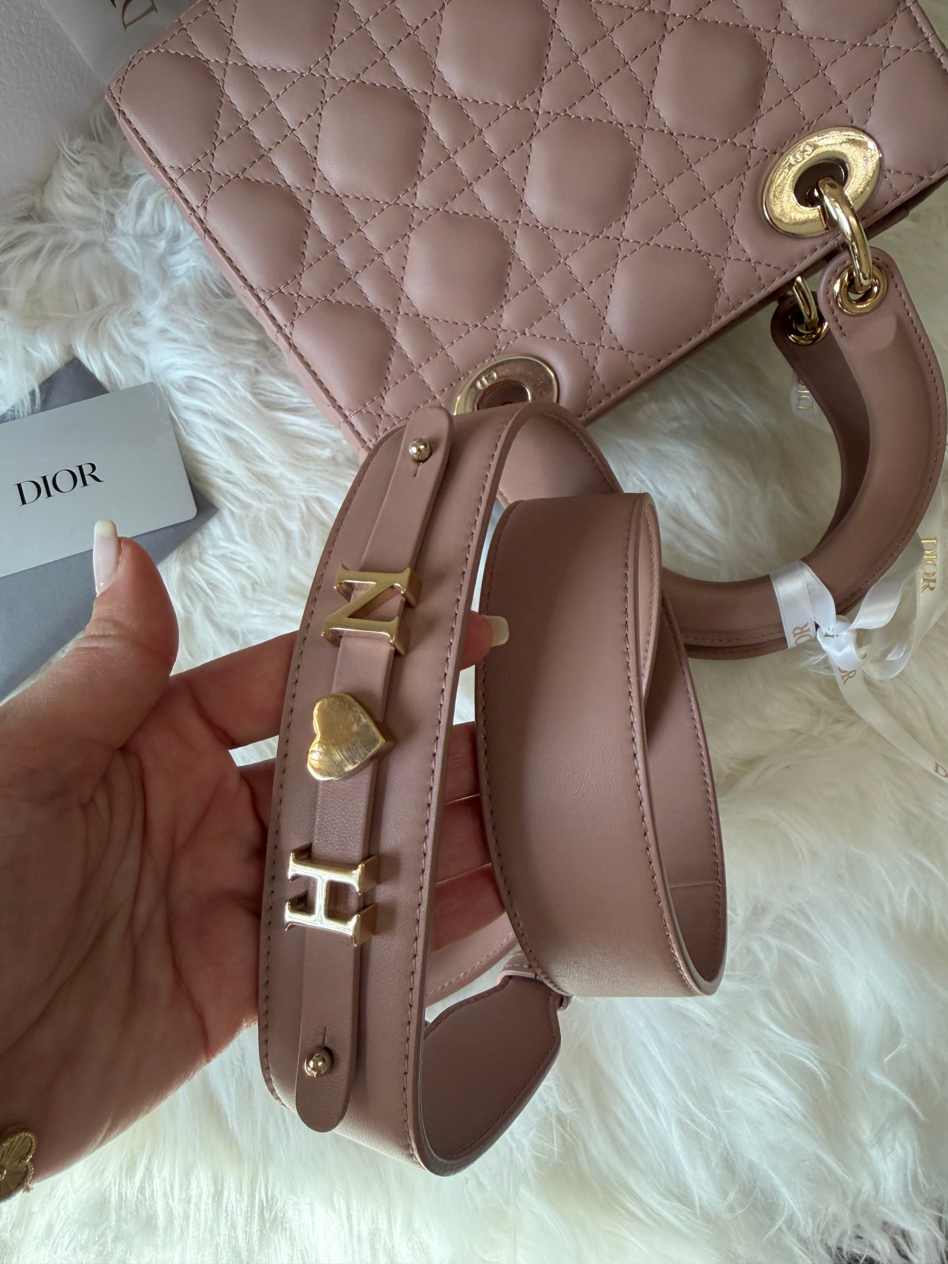 CHRISTIAN DIOR MY LADY D LAMBSKIN CANNAGE WITH LUCKY BADGES