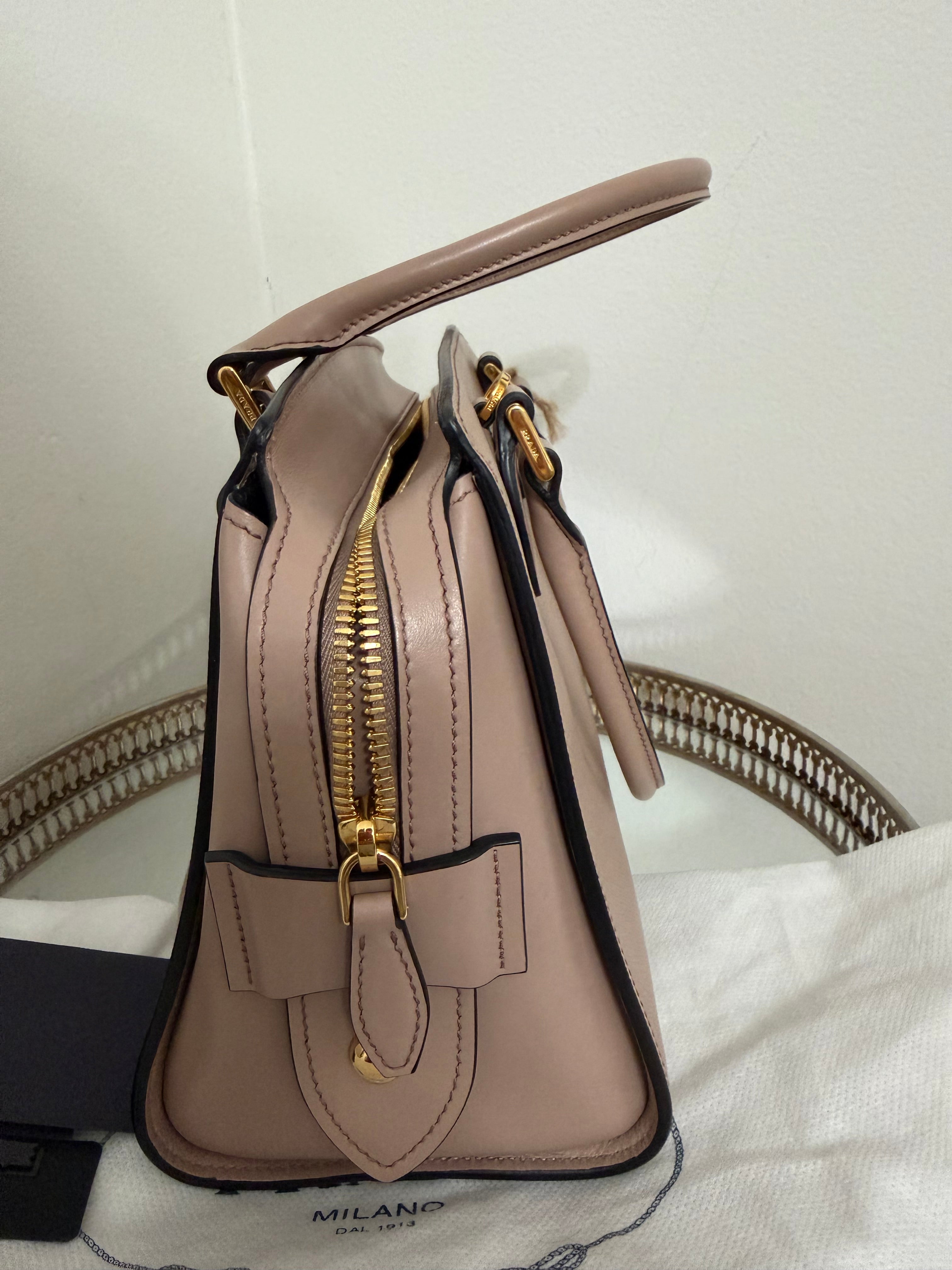 PRADA SAFFIANO SMALL LUX 2WAY HANDBAG