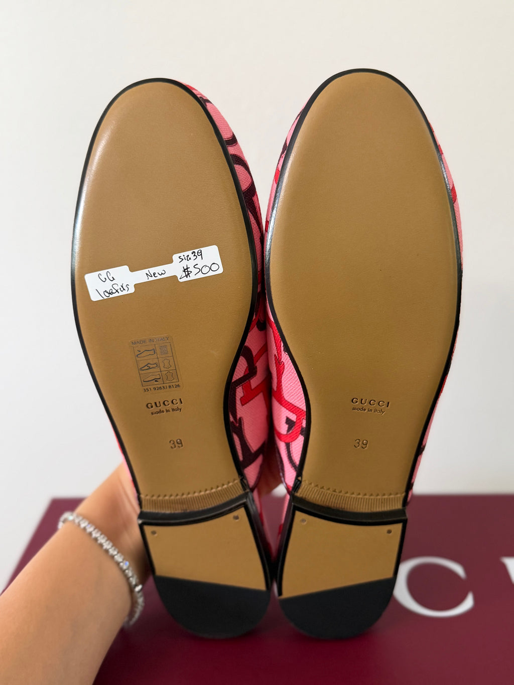 GUCCI PRINCETOWN HORSEBIT PRINT LOAFER MULES