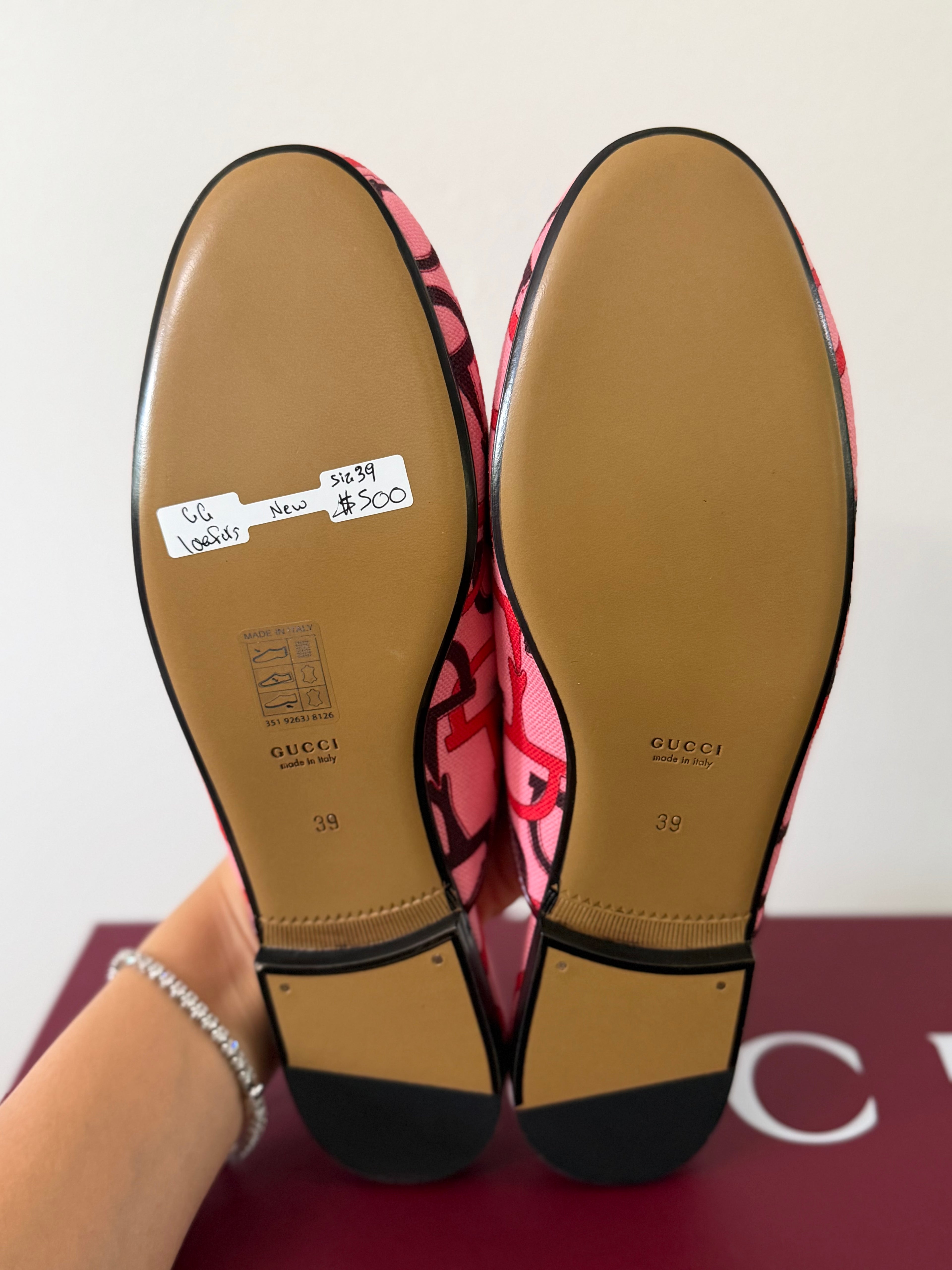 GUCCI PRINCETOWN HORSEBIT PRINT LOAFER MULES