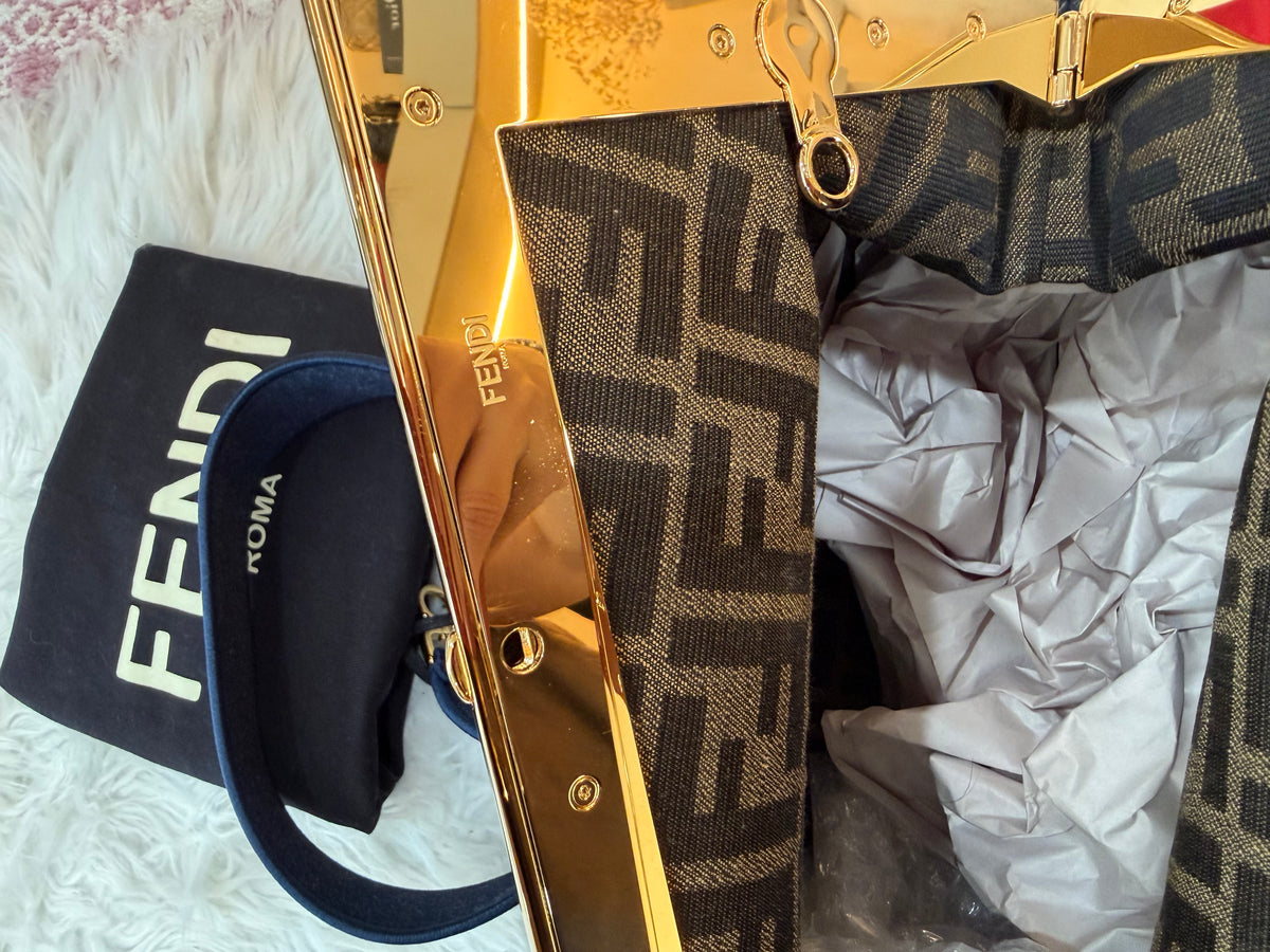 FENDI FIRST MEDIUM DENIM BAG