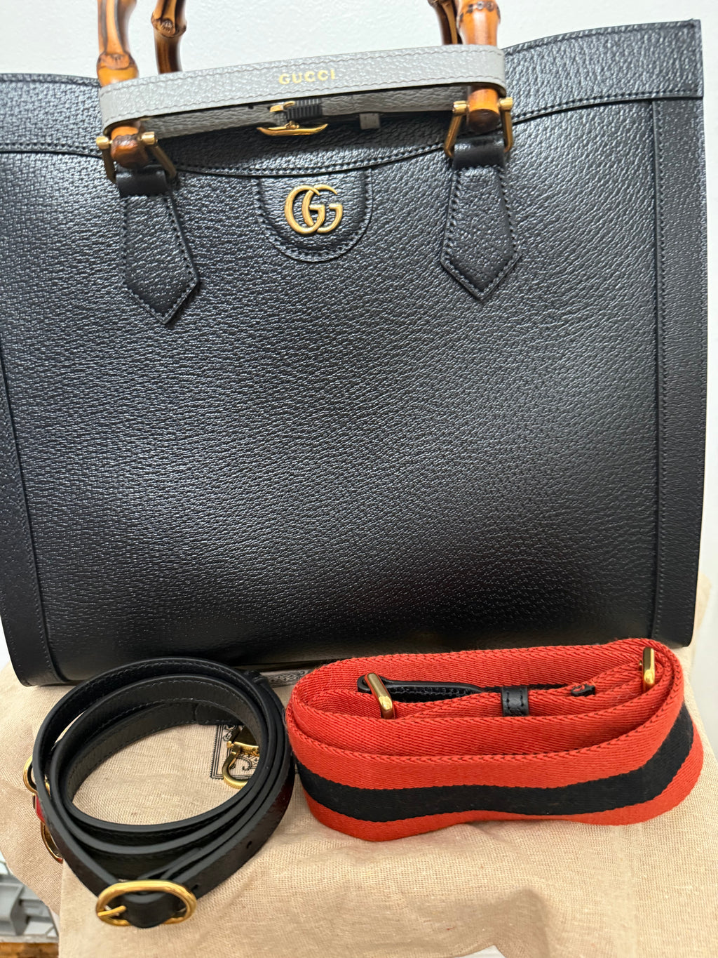 Gucci Diana Bamboo Large Tote Bag