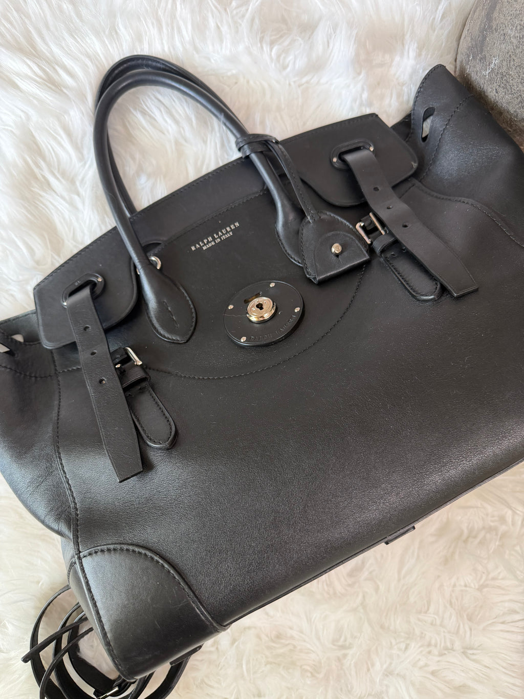RALPH LAUREN COLLECTION RICKY 33 LEATHER BAG