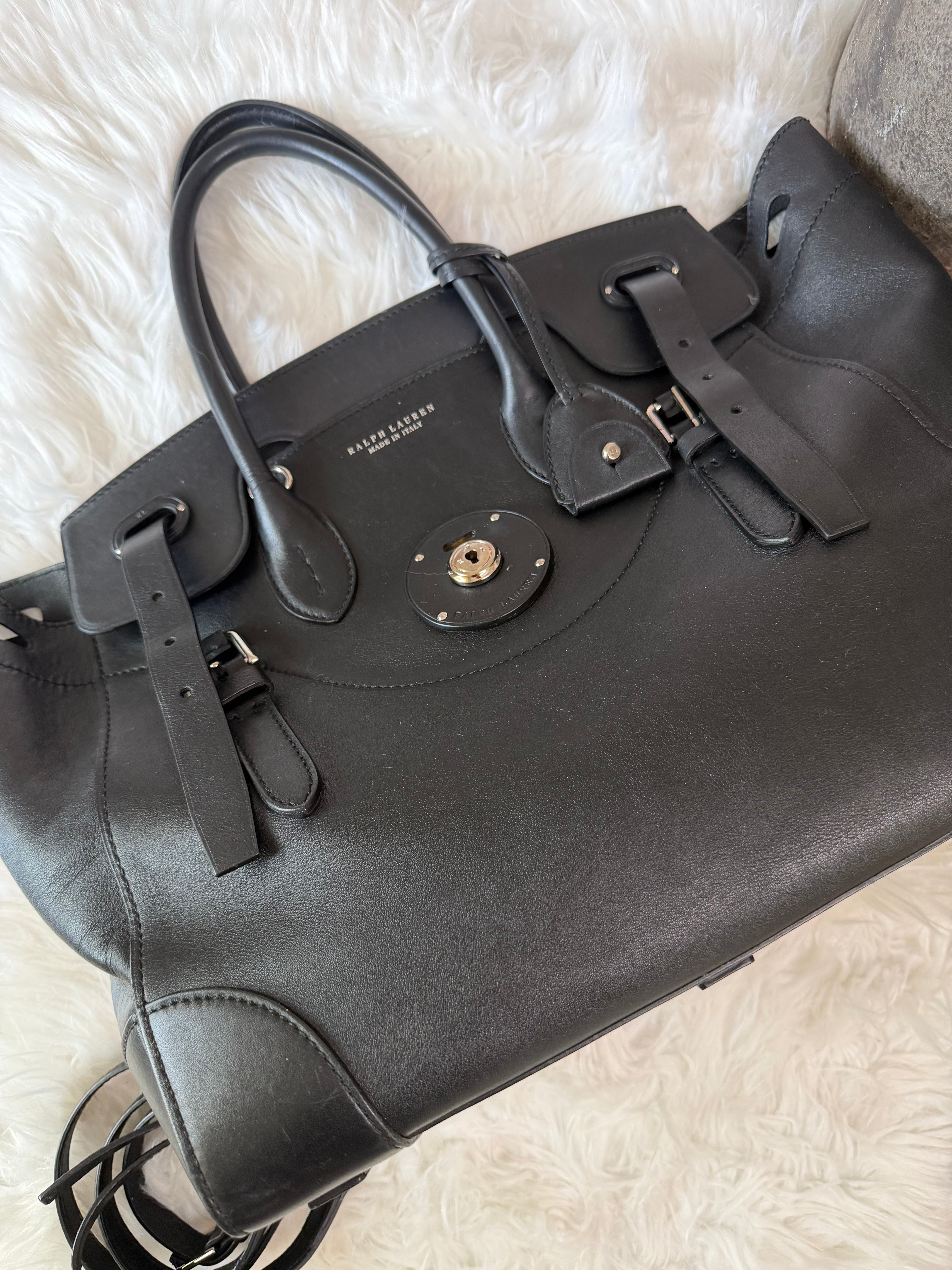 RALPH LAUREN COLLECTION RICKY 33 LEATHER BAG