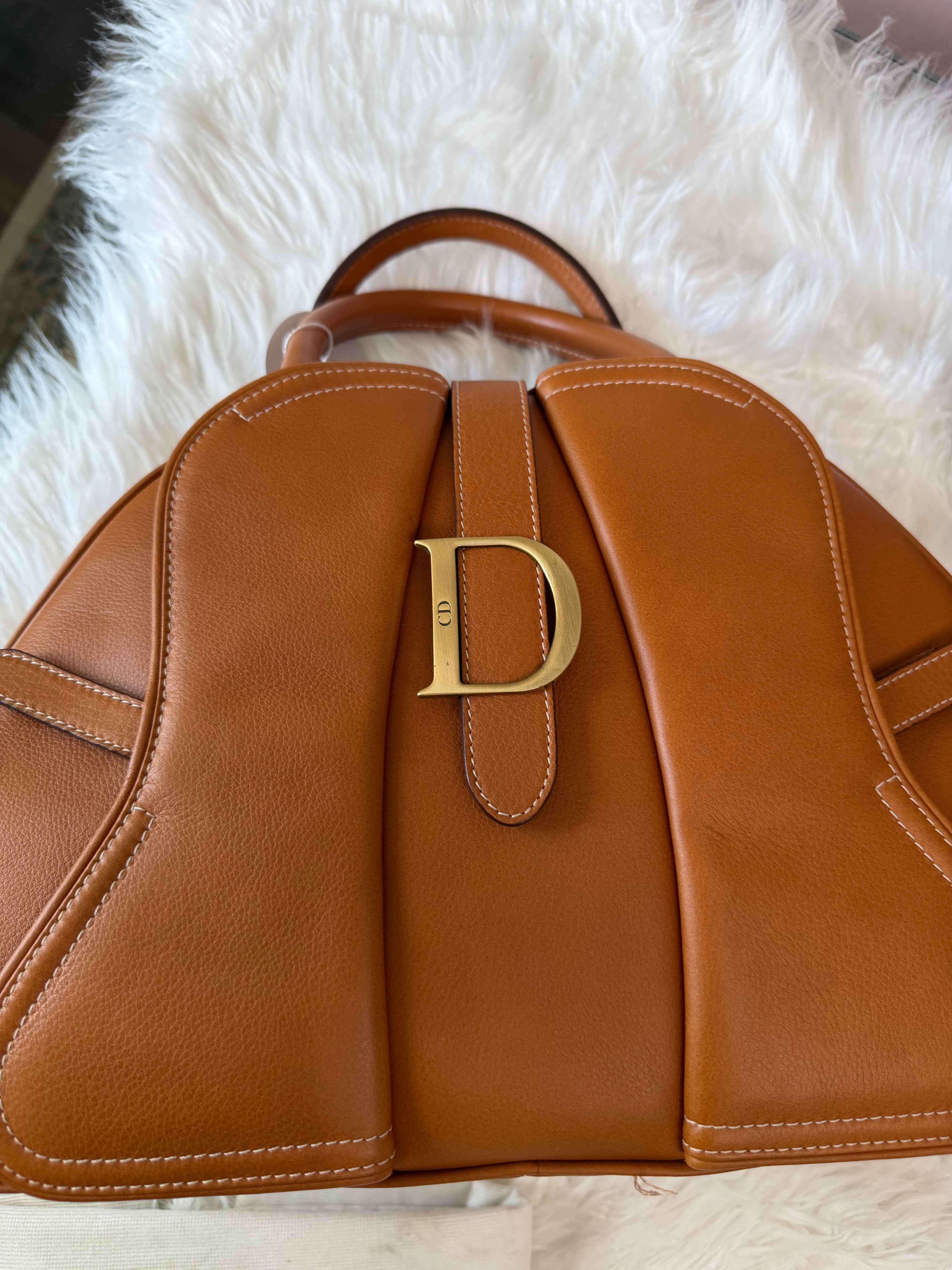 CHRISTIAN DIOR DOUBE SADDLE BOWLER BAG
