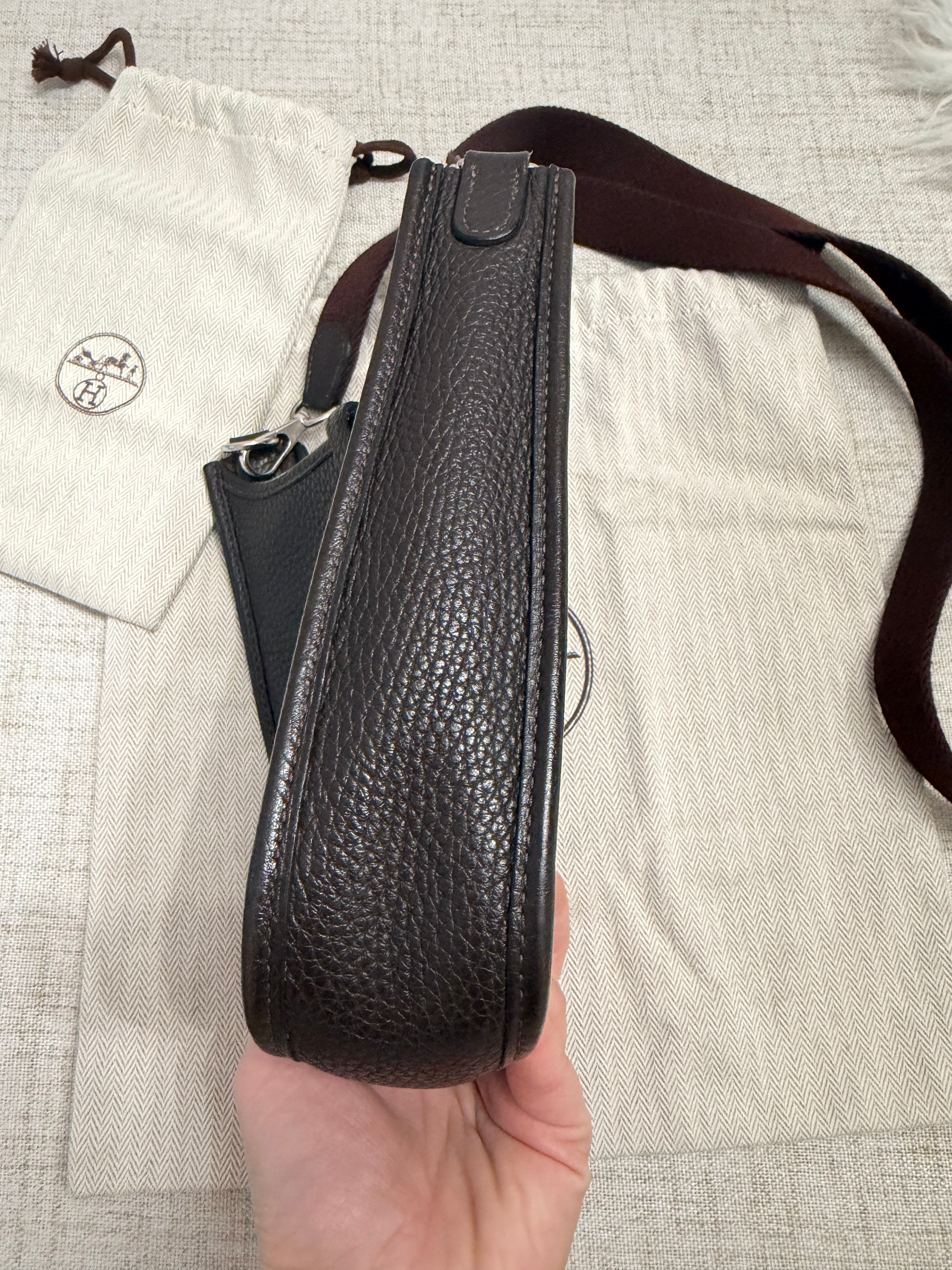 HERMES EVELYNE BAG CLEMENCE TPM BAG WITH LONG STRAP