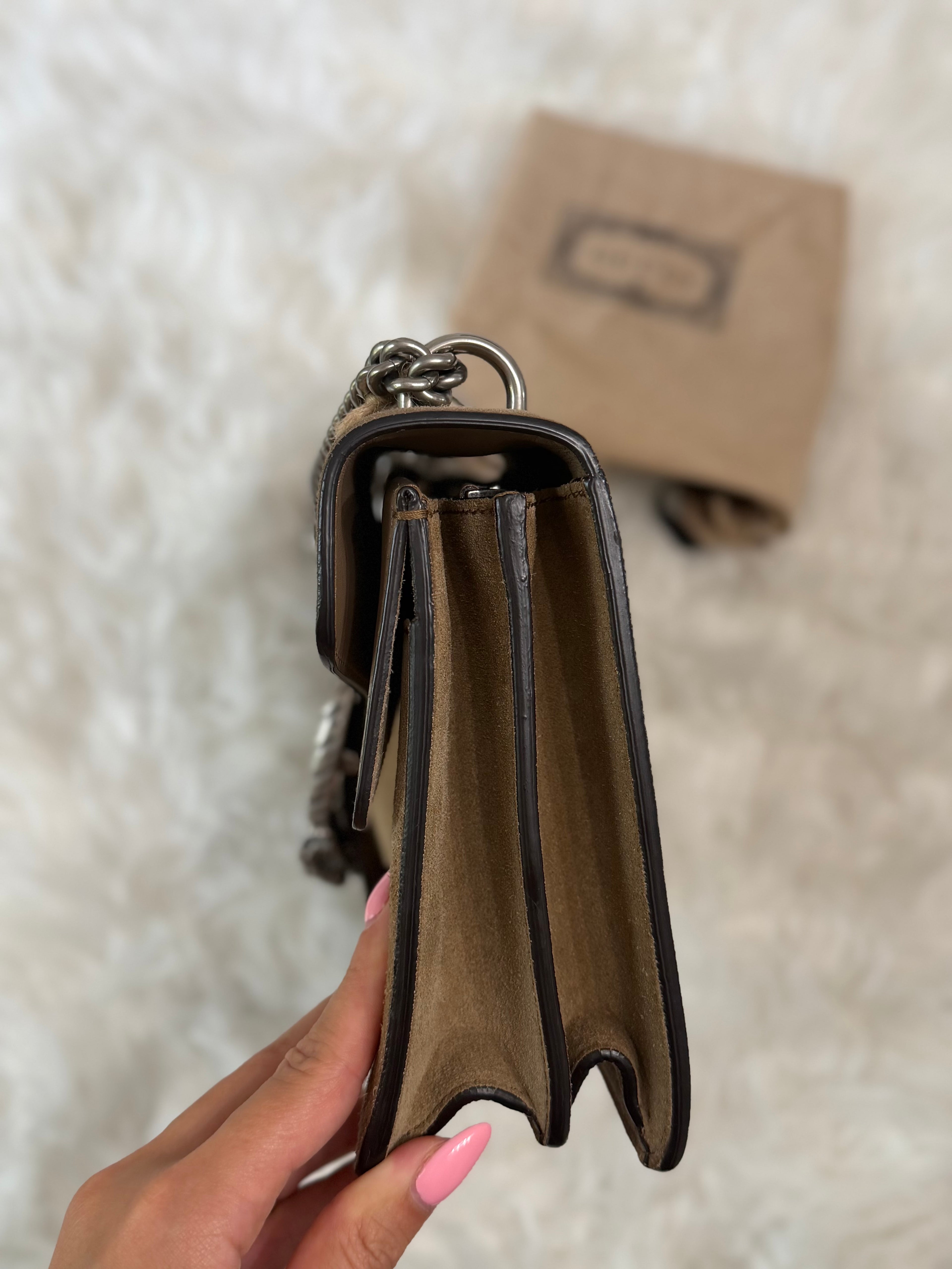 GUCCI DIONYSUS SHOULDER BAG IN SUEDE