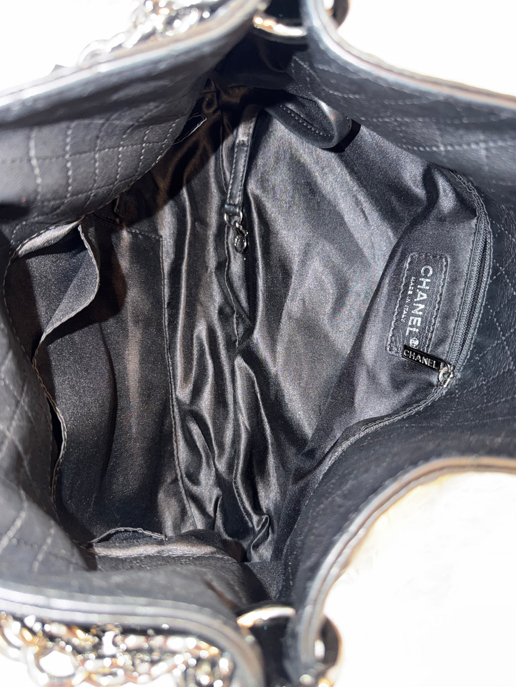 CHANEL LAMBSKIN CHAIN HOBO BAG