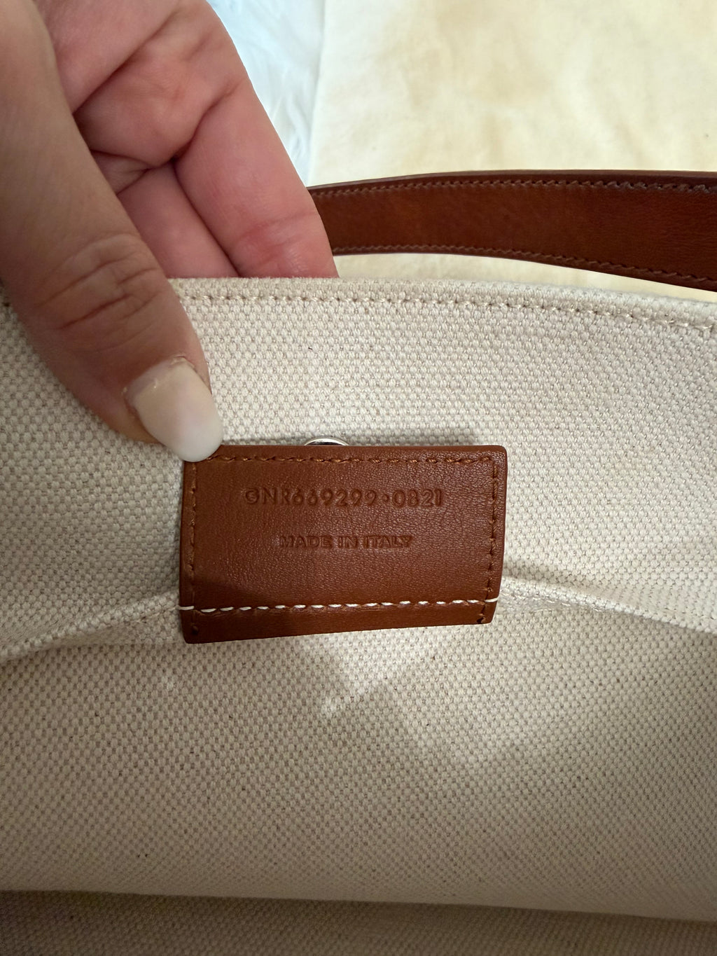 SAINT LAURENT RIVE GAUCHE LINEN BUCKET BAG
