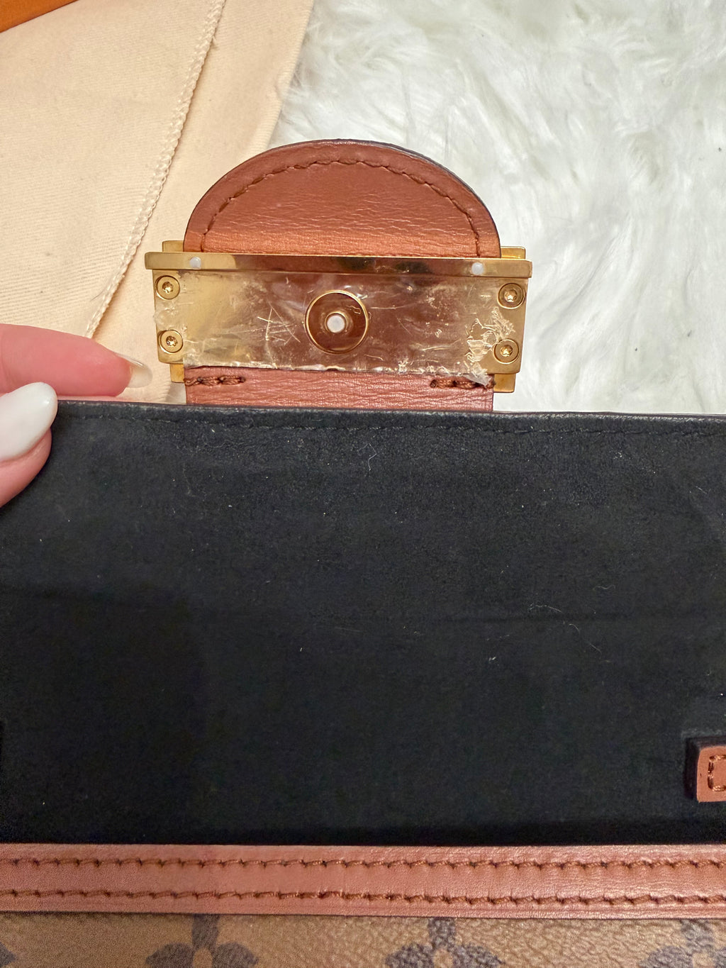 LOUIS VUITTON MONOGRAM DAUPHINE WALLET ON CHAIN
