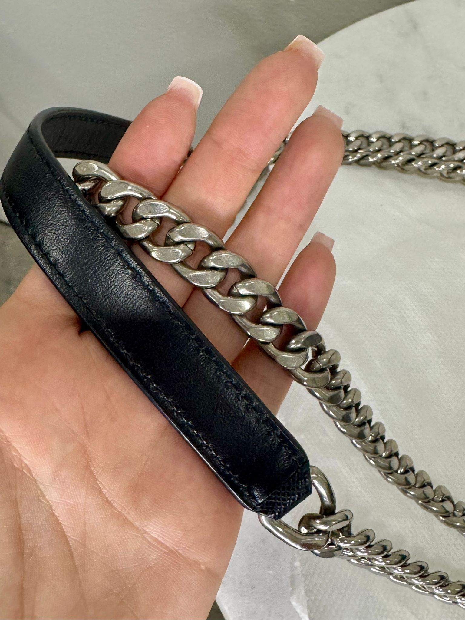 Prada Saffiano Chain Flap Crossbody