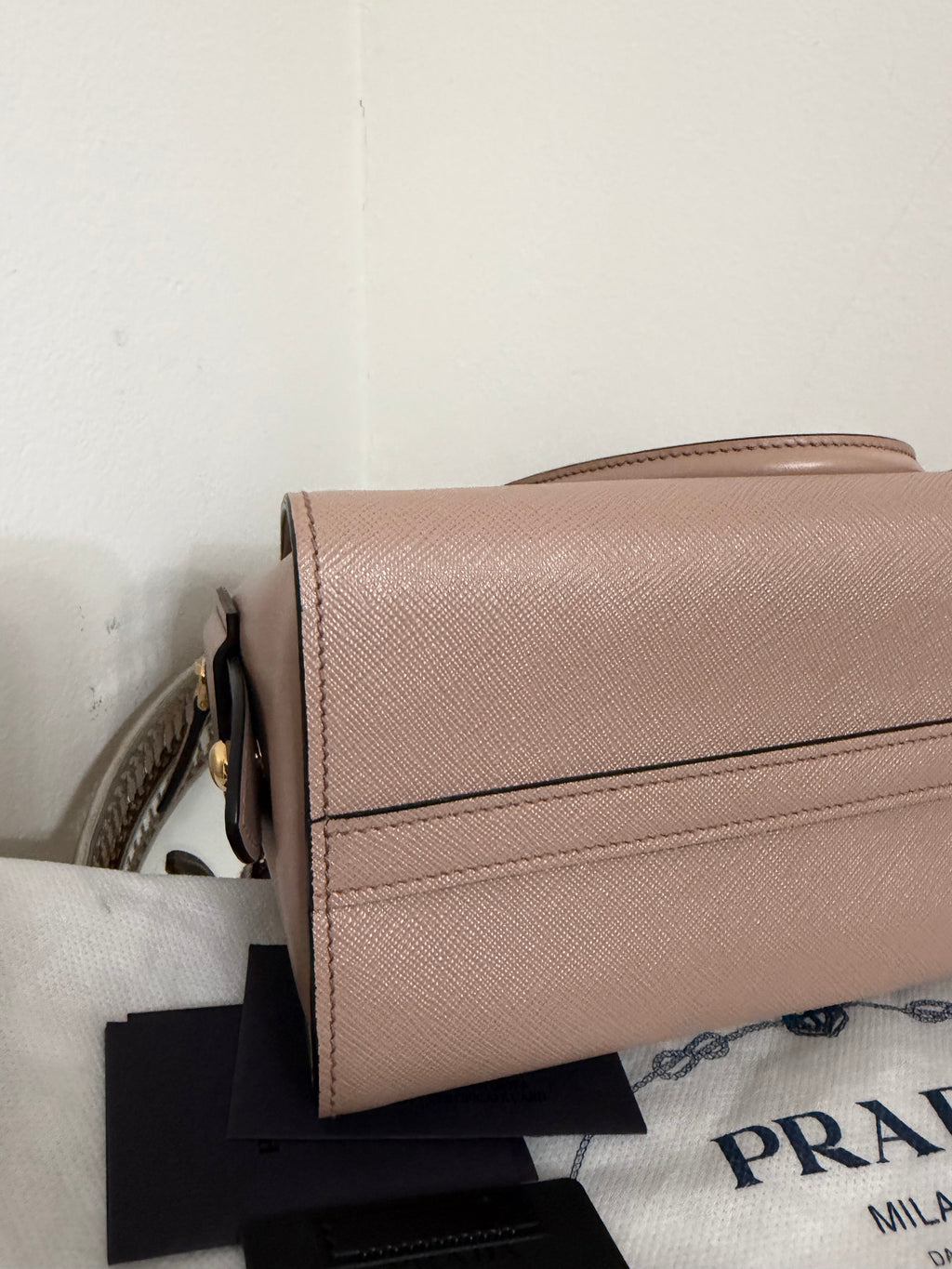 PRADA SAFFIANO SMALL LUX 2WAY HANDBAG