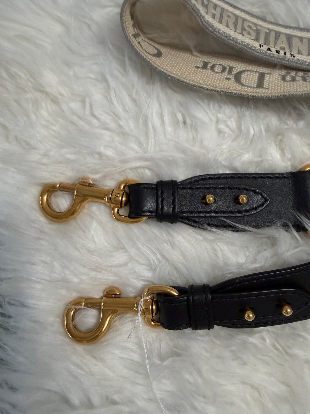 CHRISTIAN DIOR LOGO ADJUSTABLE BAG STRAP