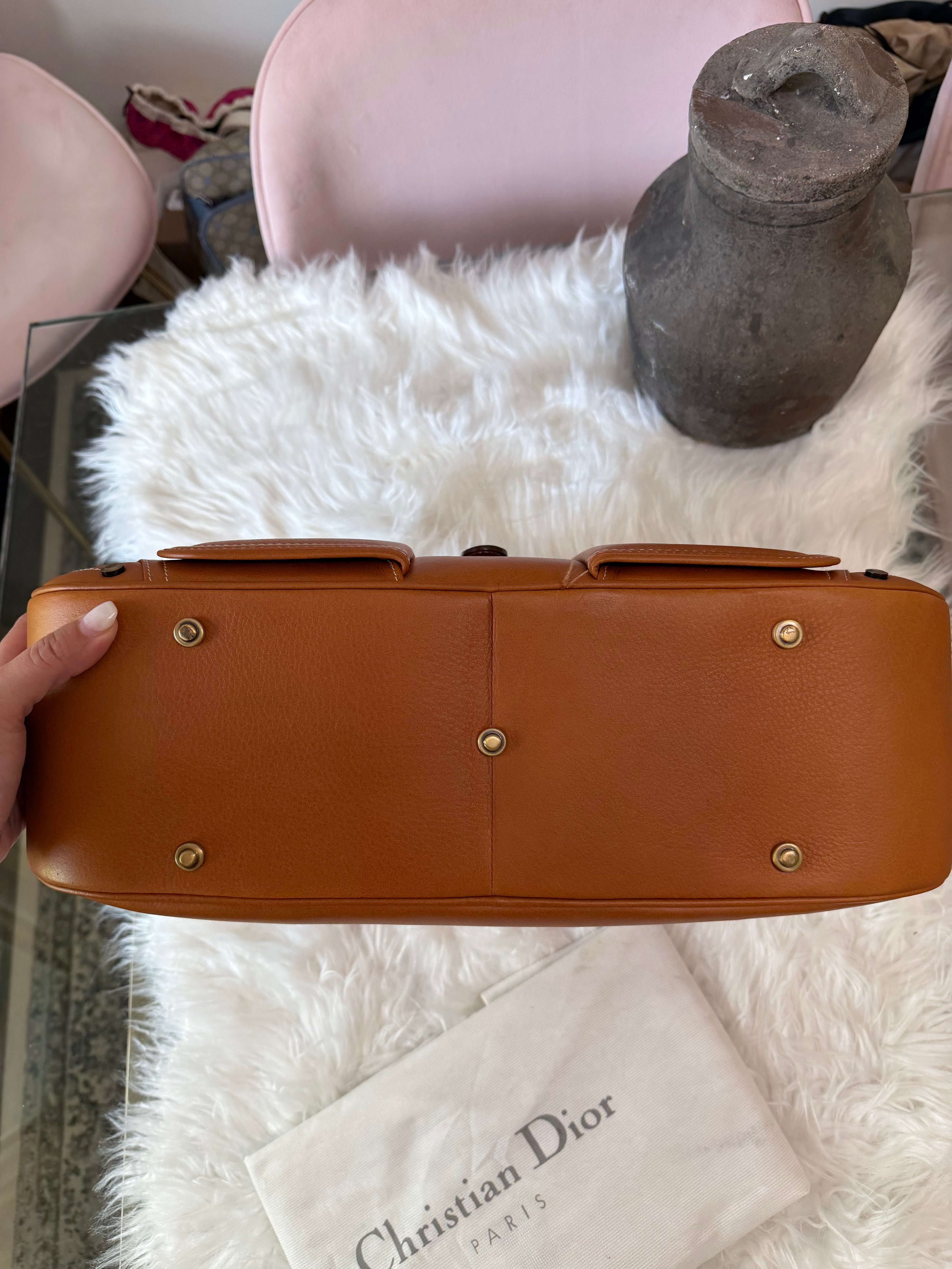 CHRISTIAN DIOR DOUBE SADDLE BOWLER BAG
