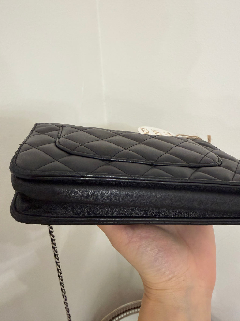 CHANEL LAMBSKIN WALLET ON CHAIN