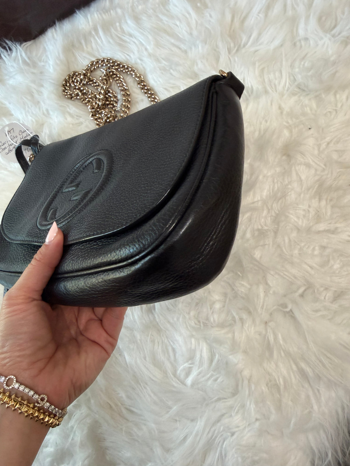GUCCI SOHO CHAIN CROSSBODY MEDIUM LEATHER BAG
