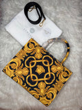 VERSACE BAROCCO MEDUSA CANVAS TOTE BAG