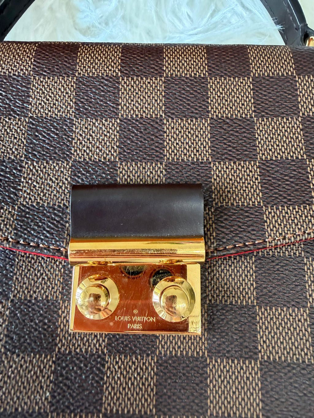 LOUIS VUITTON CROISETTE DAMIER EBENE SHOULDER BAG
