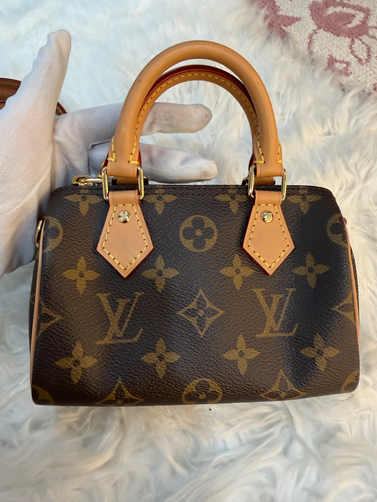 LOUIS VUITTON NANO SPEEDY AND MONOGRAM CANVAS
