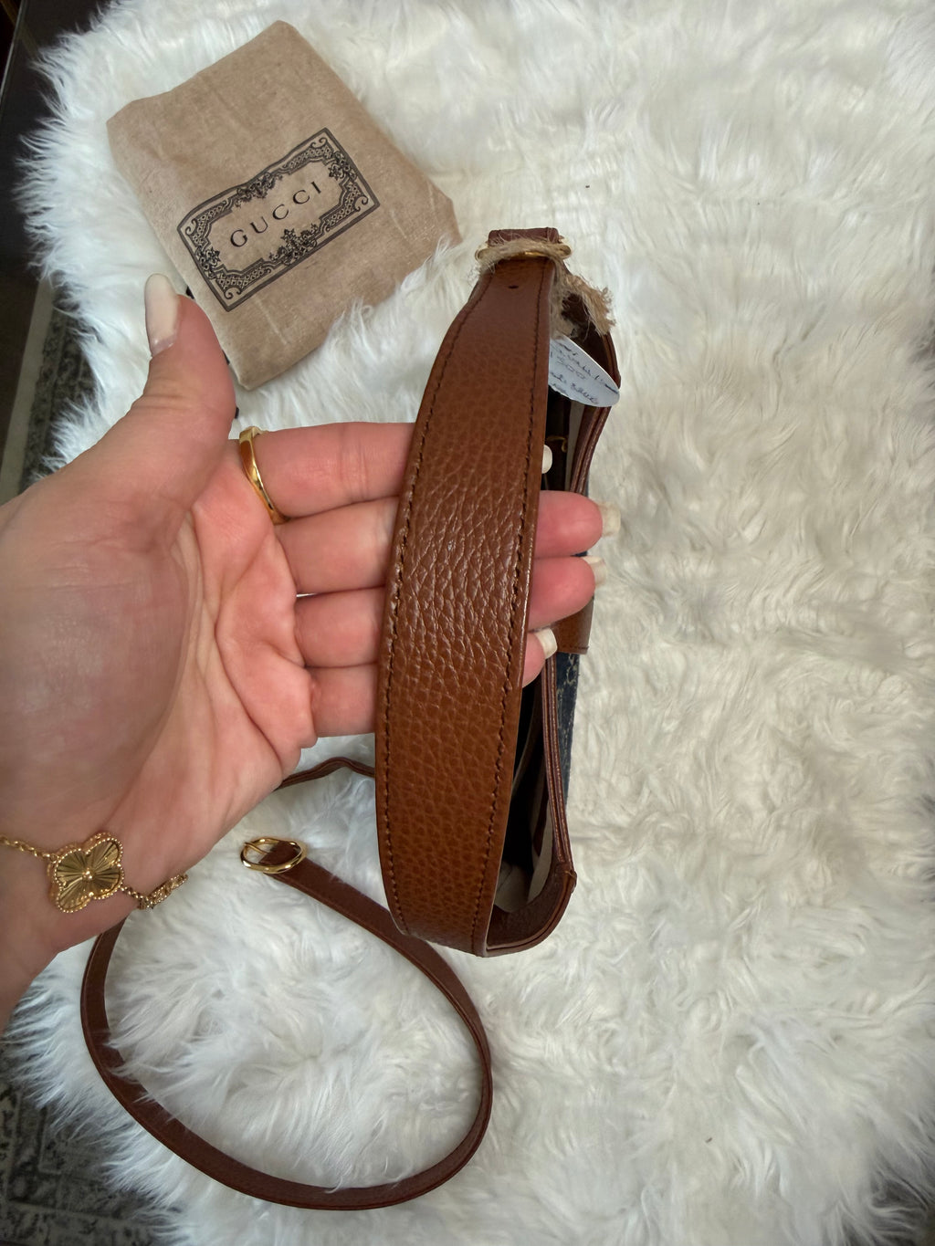 GUCCI JACKIE 1961 SMALL DENIM SHOULDER BAG