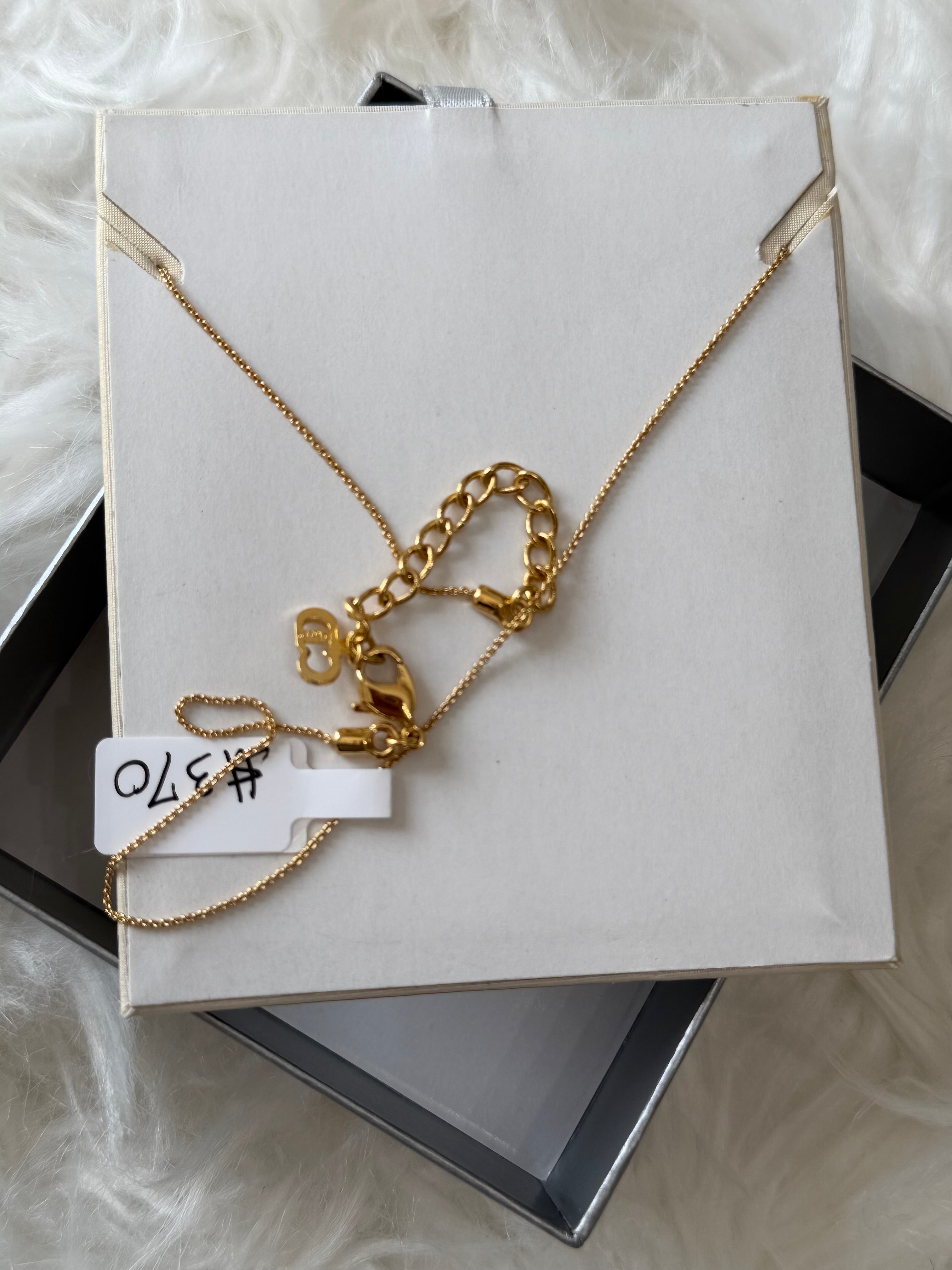 Christian Dior GOLD TONE NECKLACE WITH CRYSTALS