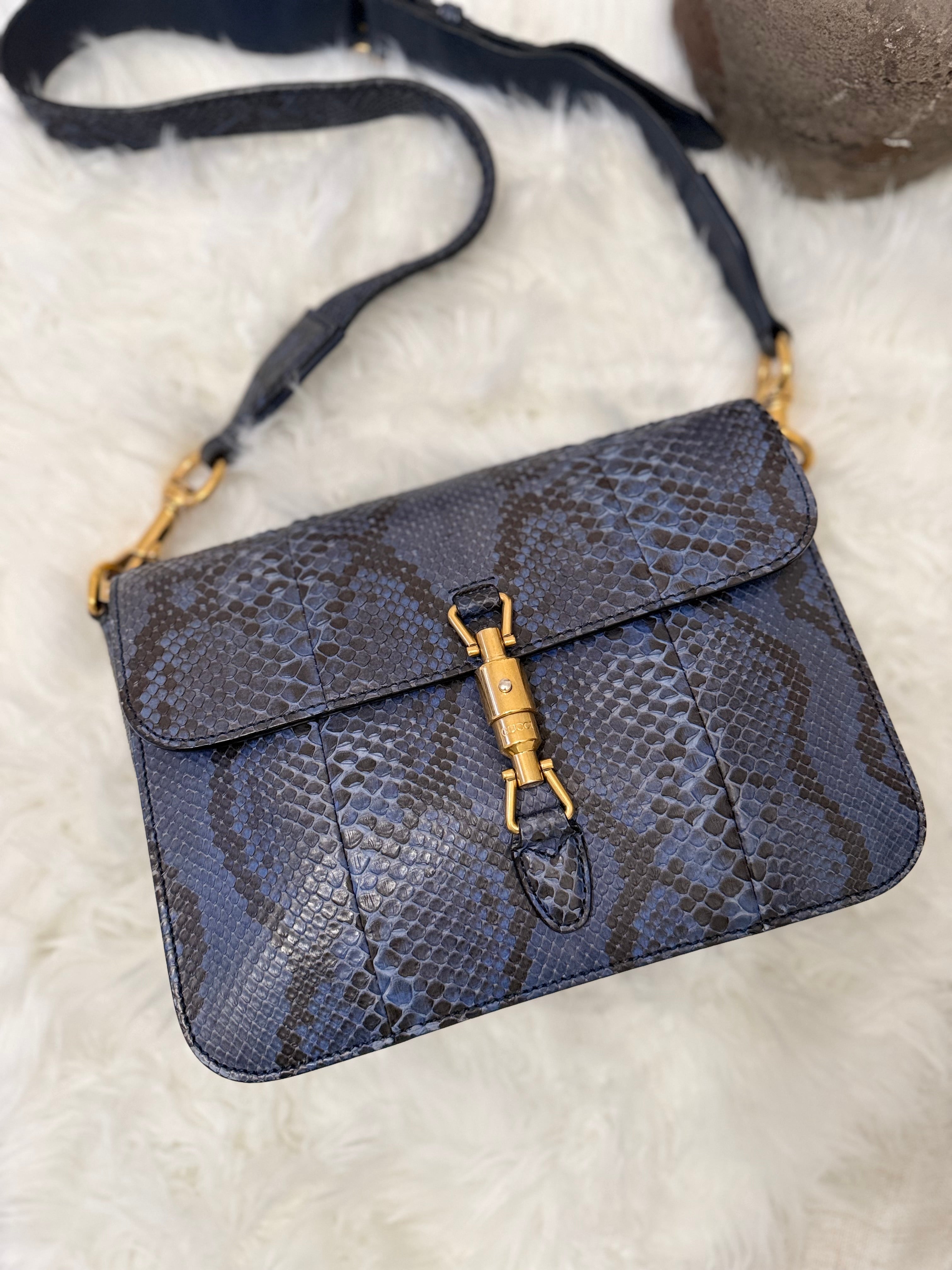 Gucci JACKIE PYTHON MEDIUM BAG