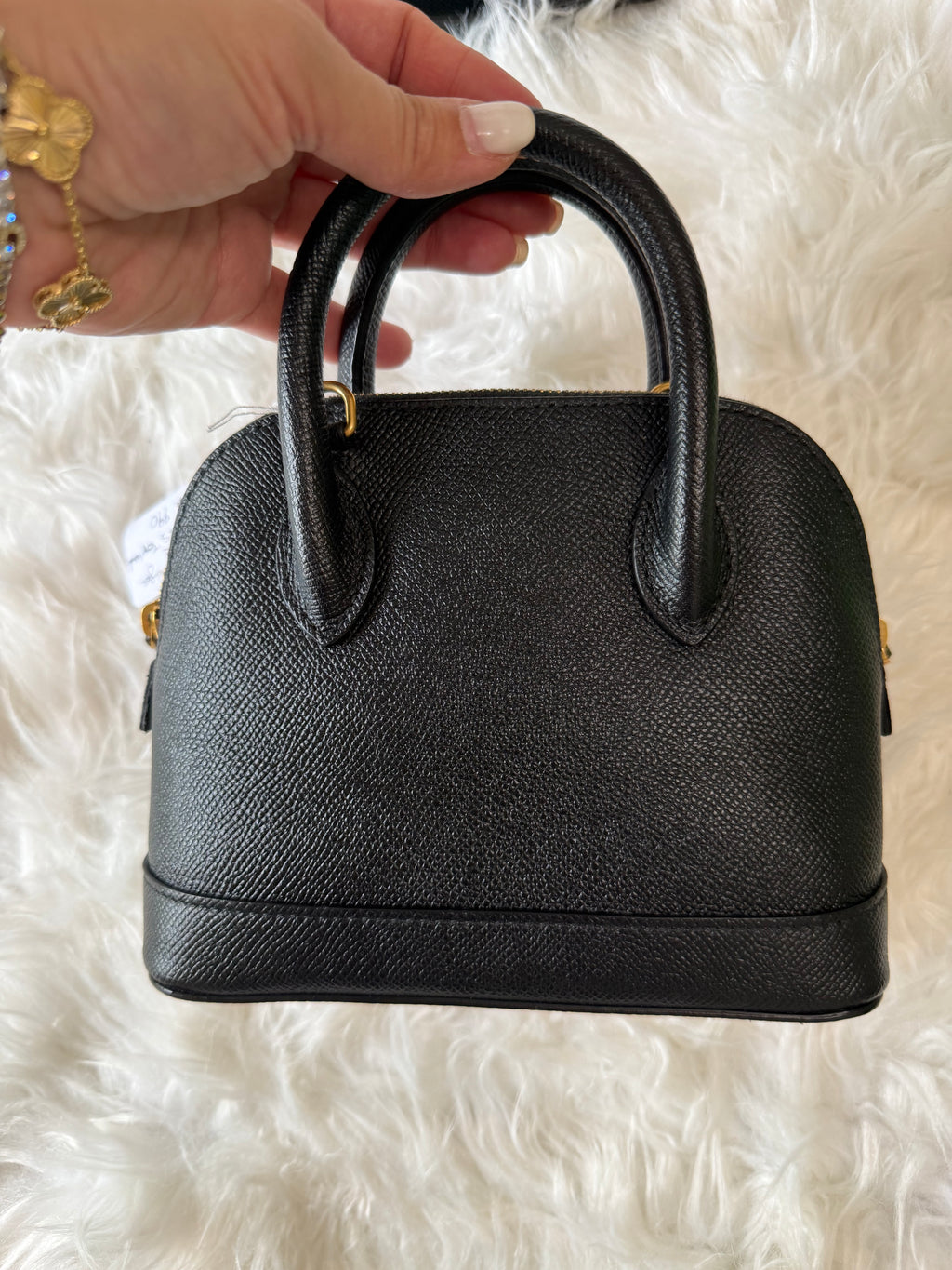 BALENCIAGA SIGNATURE GRAINED VILLE TOP HANDLE