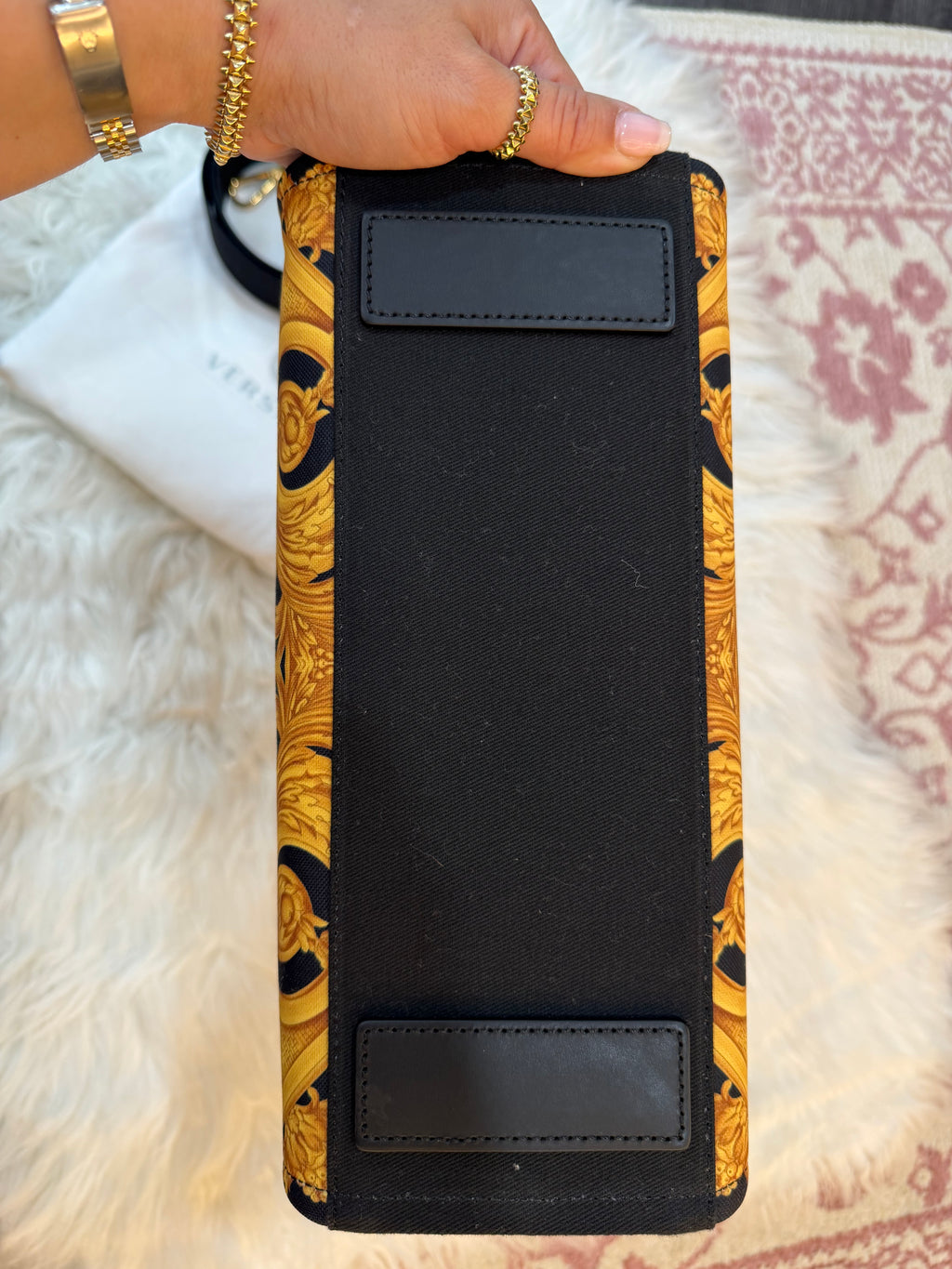 VERSACE BAROCCO MEDUSA CANVAS TOTE BAG
