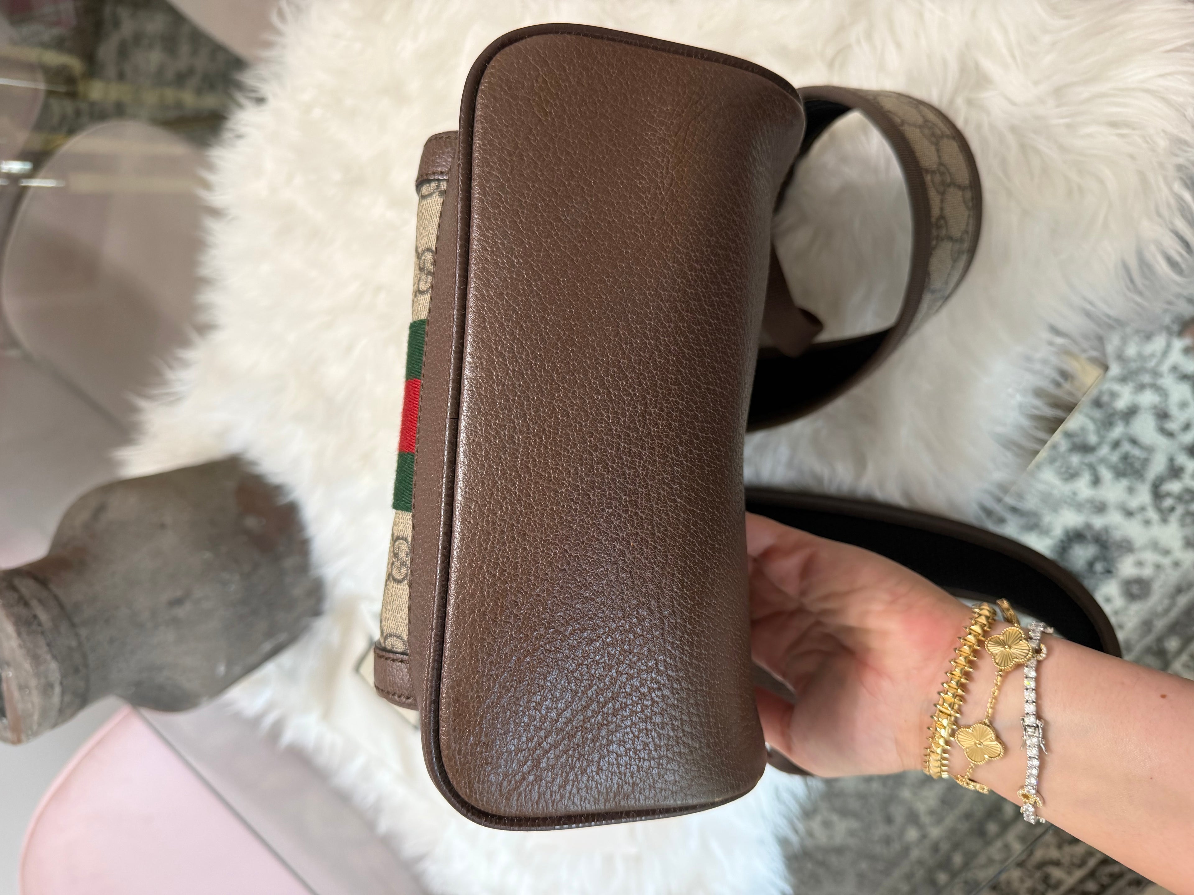 GUCCI OPHIDIA BACKPACK GG COATED CANVAS