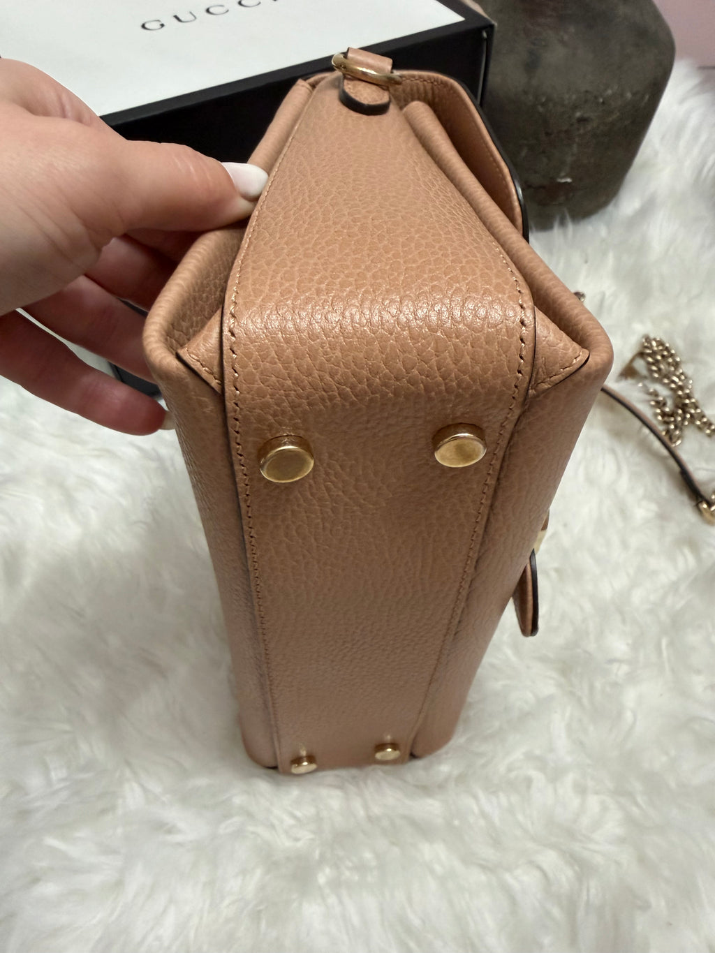 GUCCI TOP HANDLE NUDE BAG