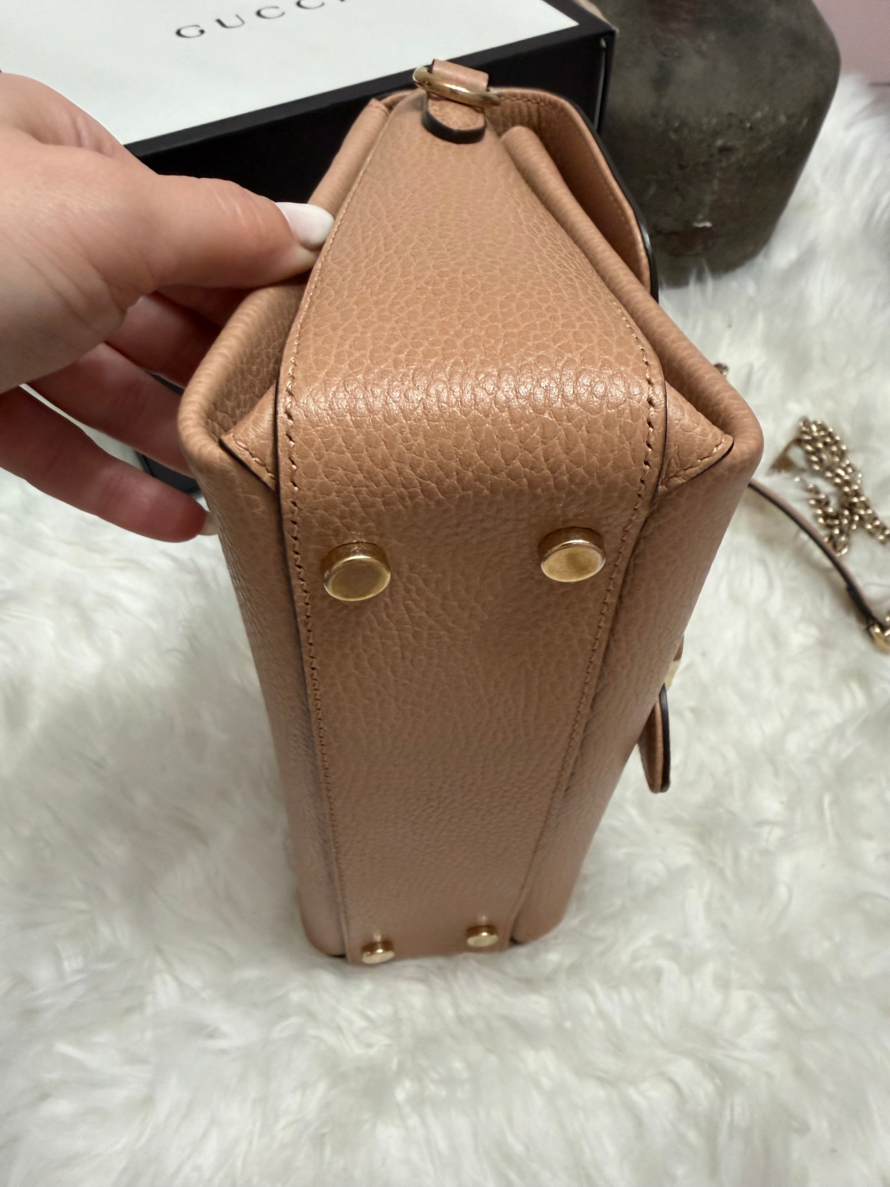 GUCCI TOP HANDLE NUDE BAG
