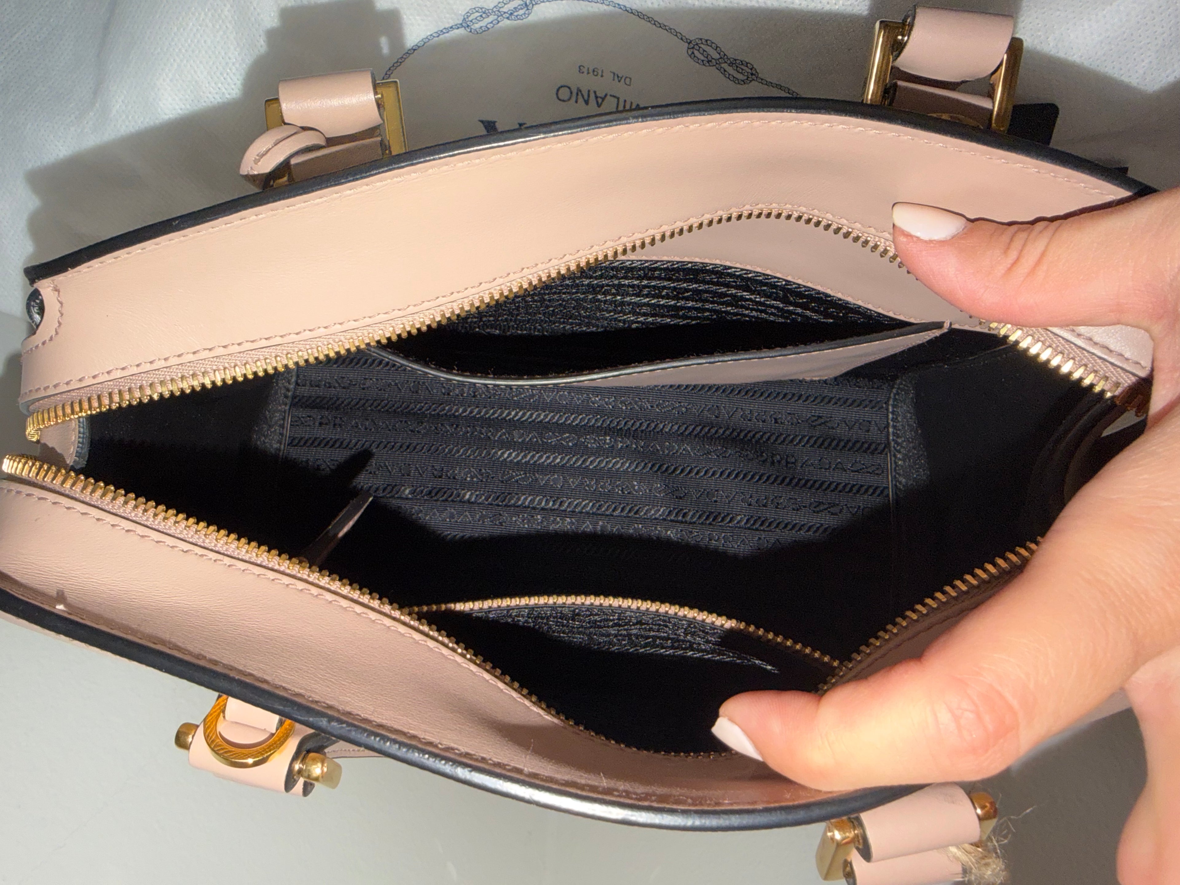 PRADA SAFFIANO SMALL LUX 2WAY HANDBAG