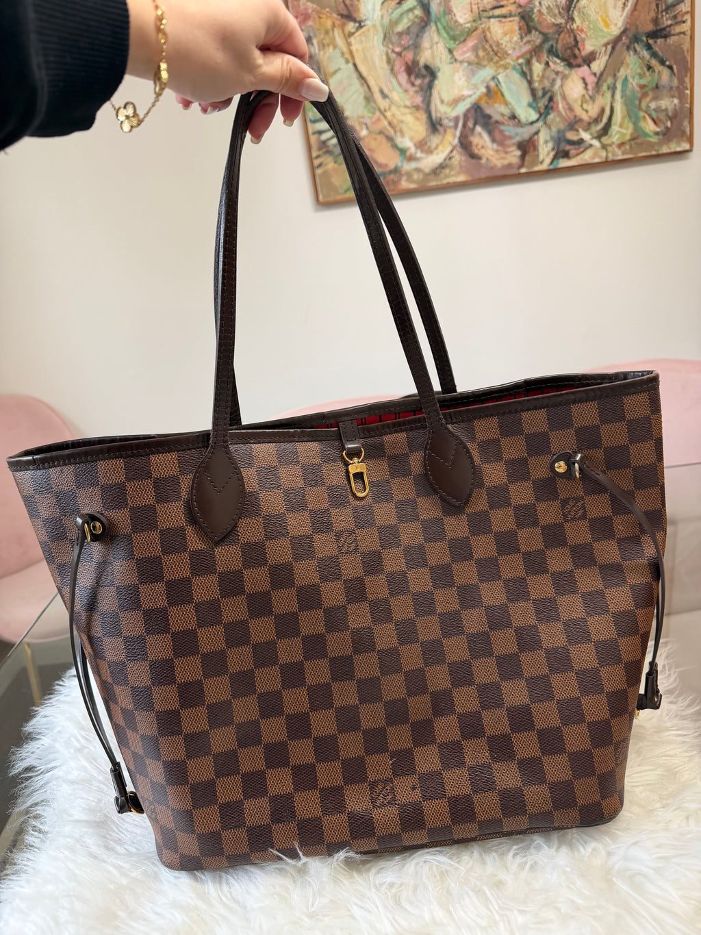 LOUIS VUITTON NEFERFUL DAMIER EBENE MM TOTE