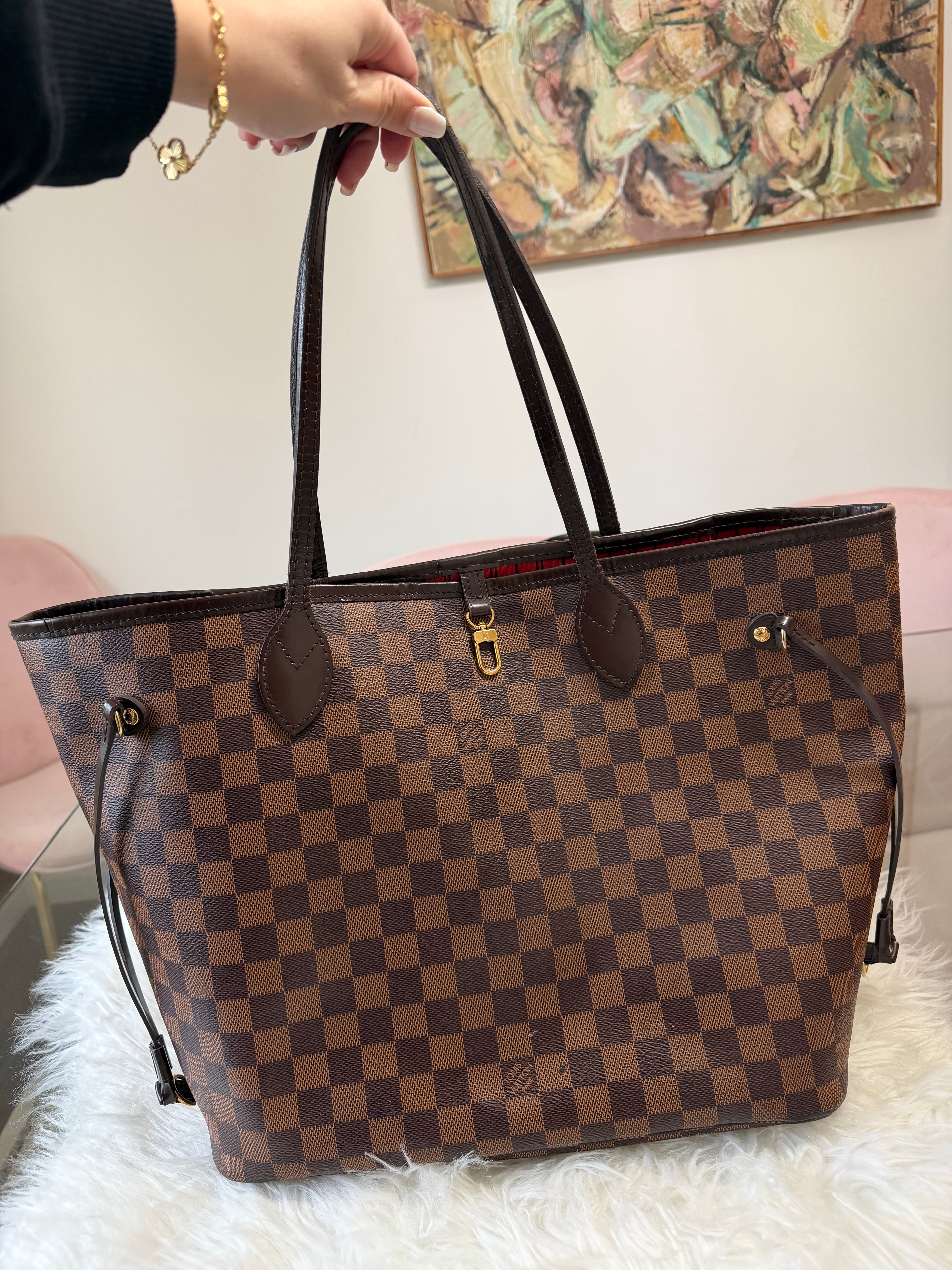 LOUIS VUITTON NEFERFUL DAMIER EBENE MM TOTE